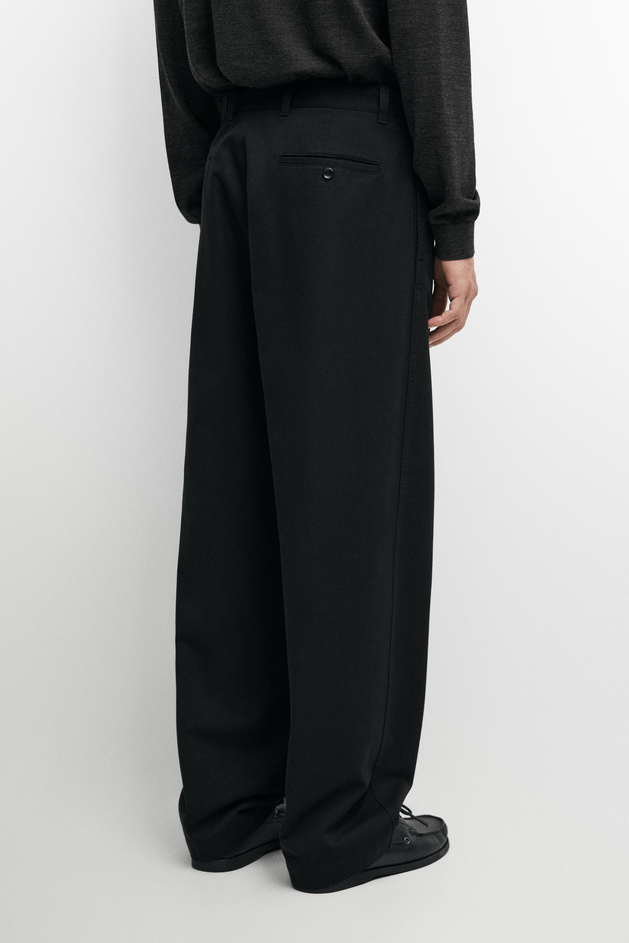 Barrel fit pants — BLACK