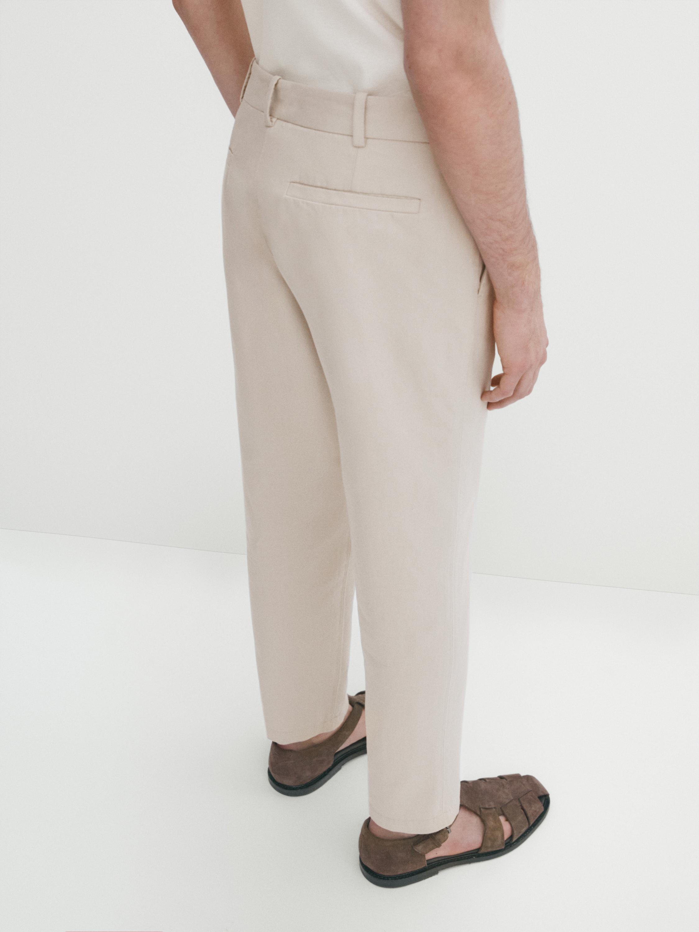 Pantalón slim fit mezcla algodón