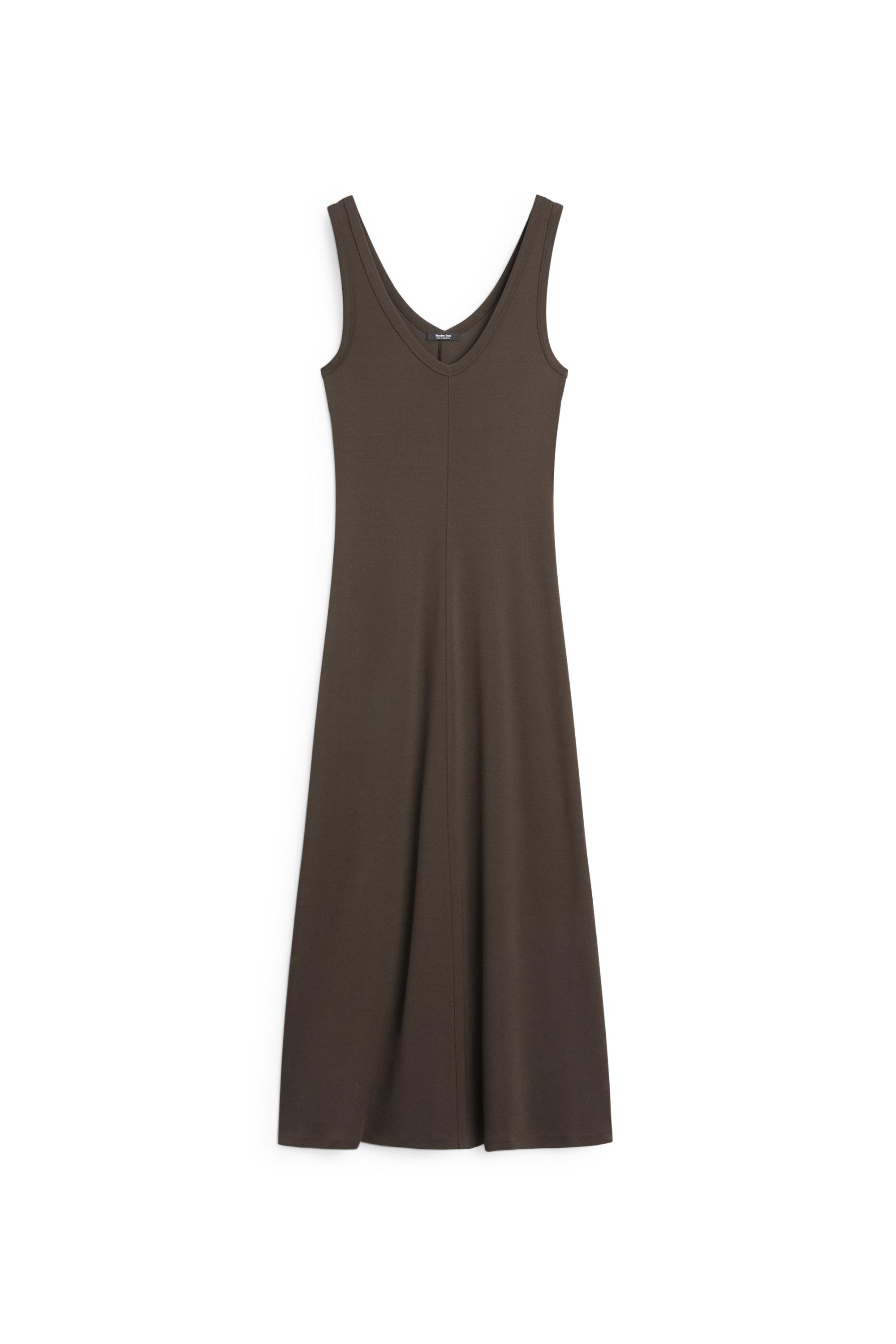 Midi dress with central seam detail — KHAKI