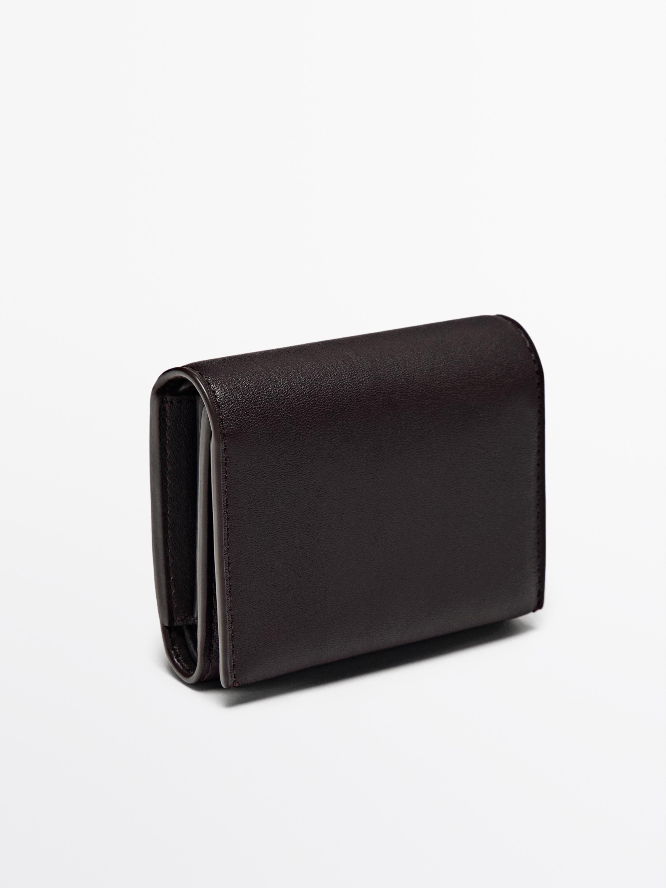 Compact nappa leather wallet