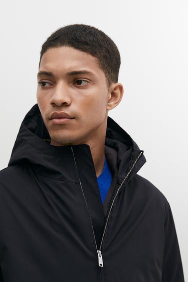 Long quilted hooded parka — NAVY BLUE 8