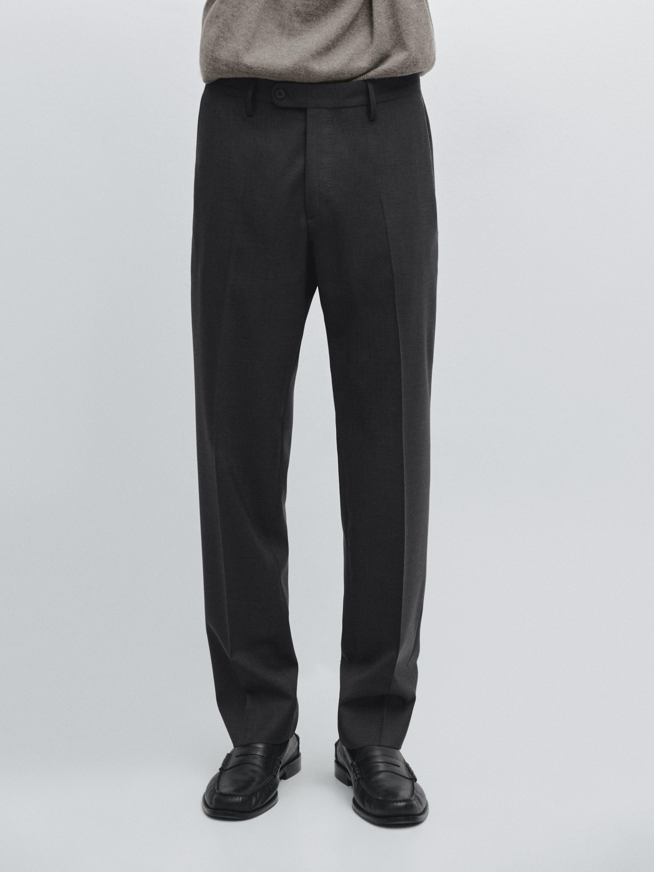 Wool suit trousers