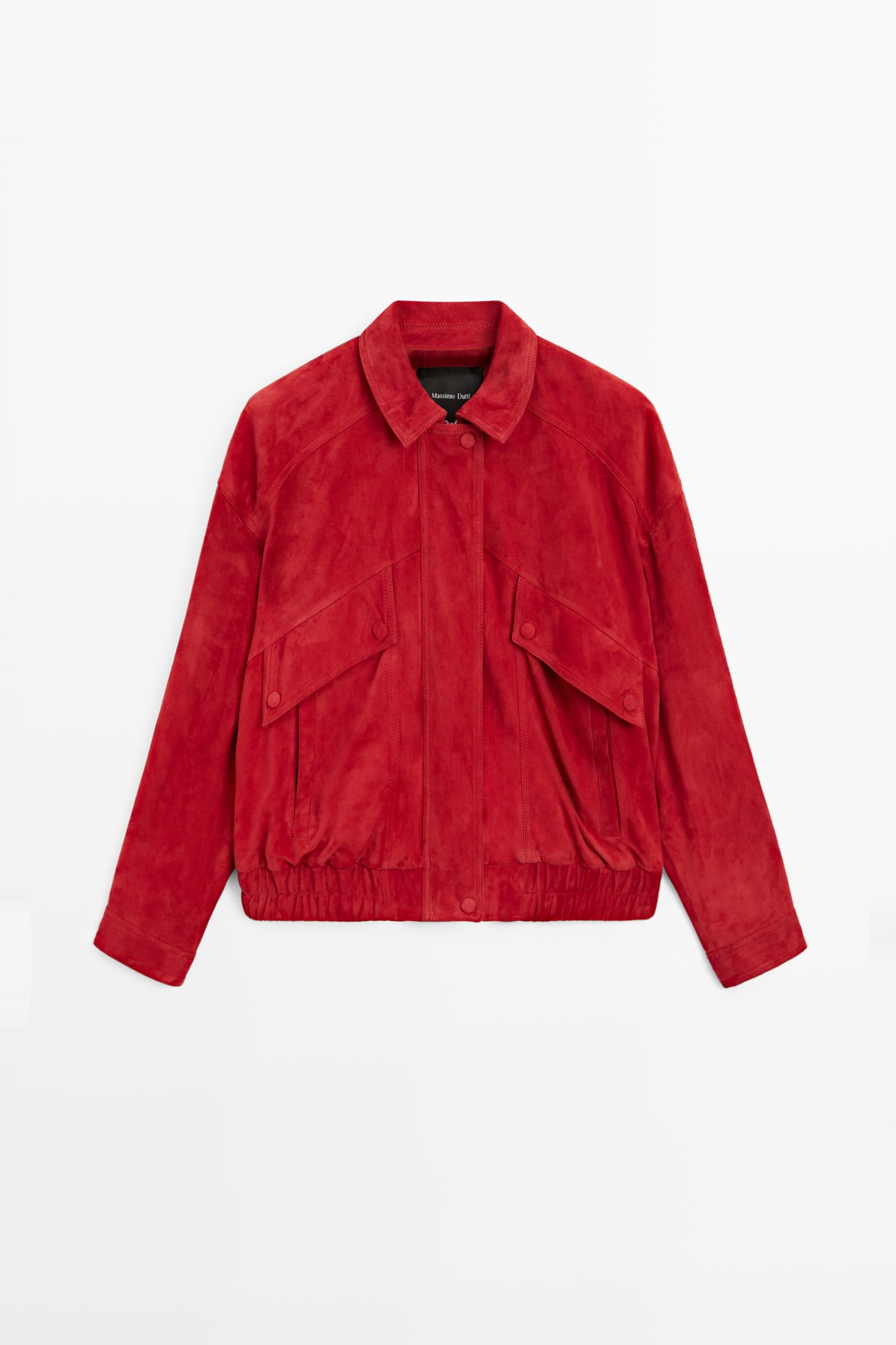 Seemisnahast lendurijakk taskutega