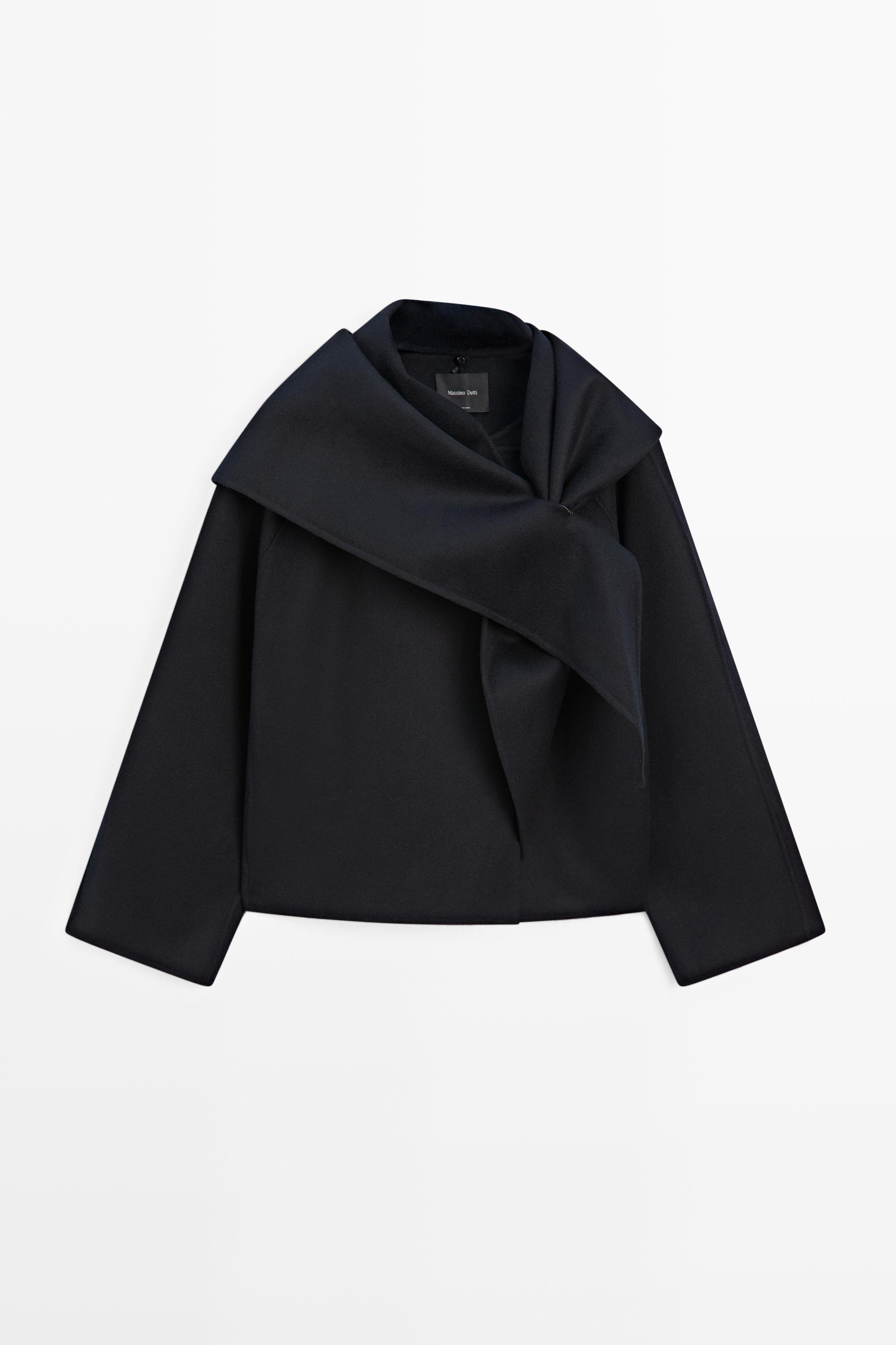 Short scarf detail jacket