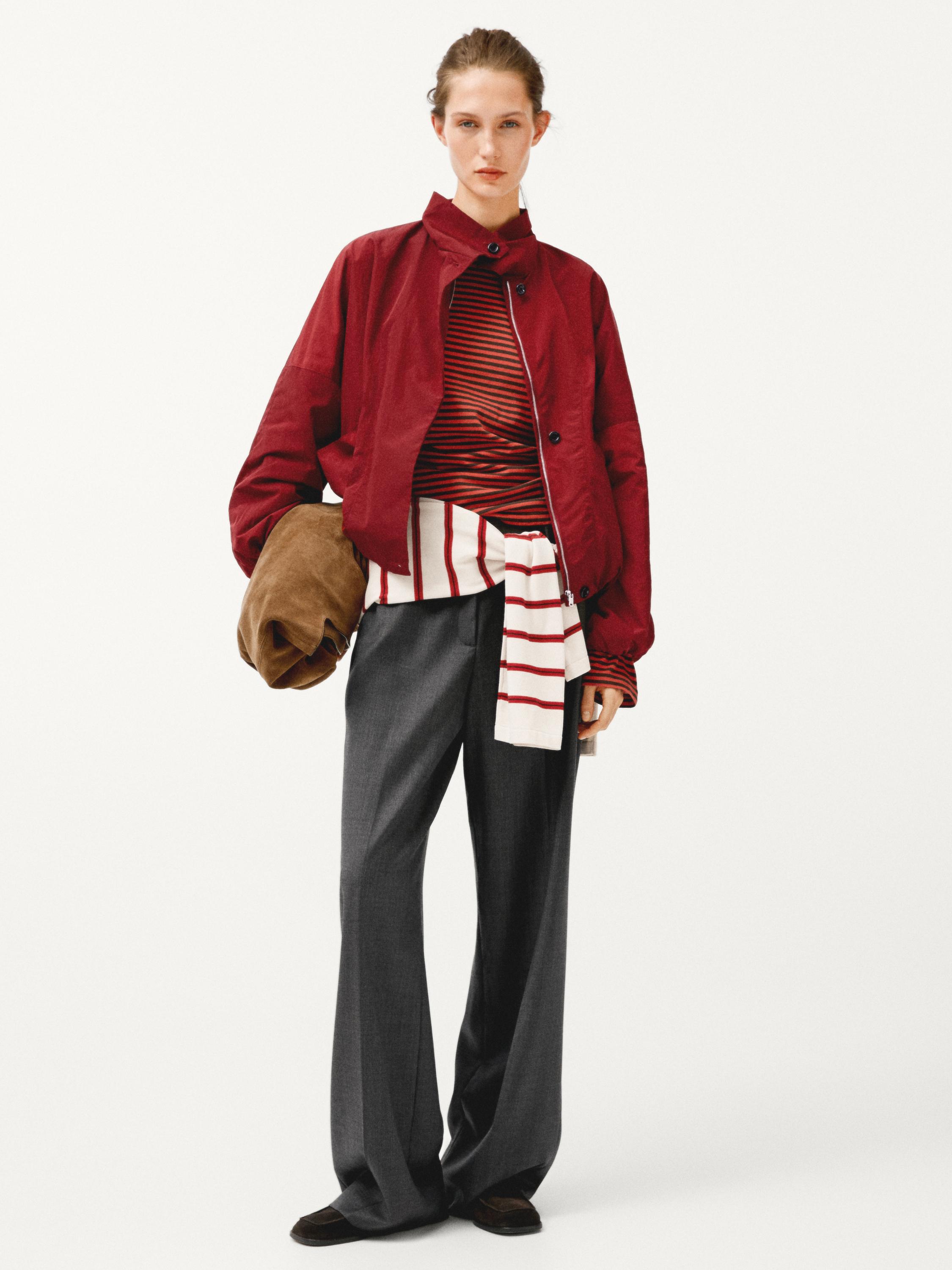 High neck bomber puff jacket