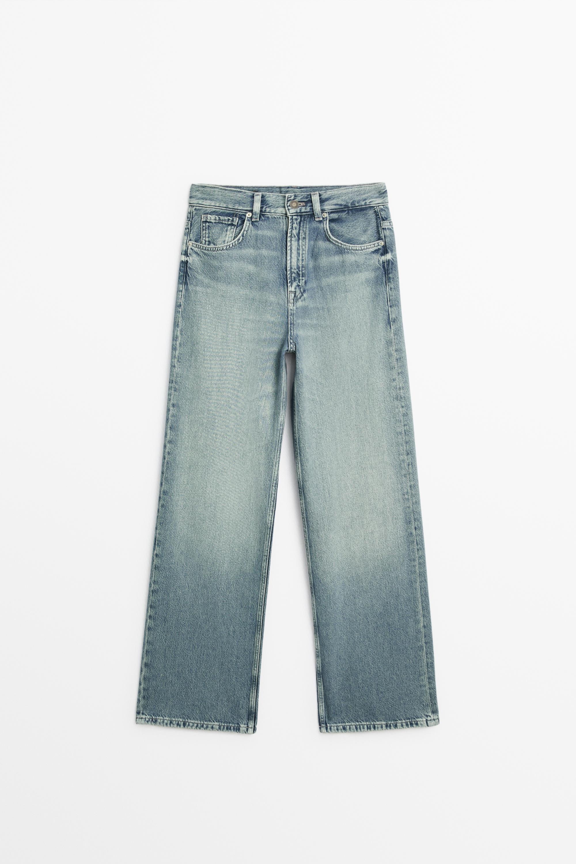 High-waist wide-leg jeans