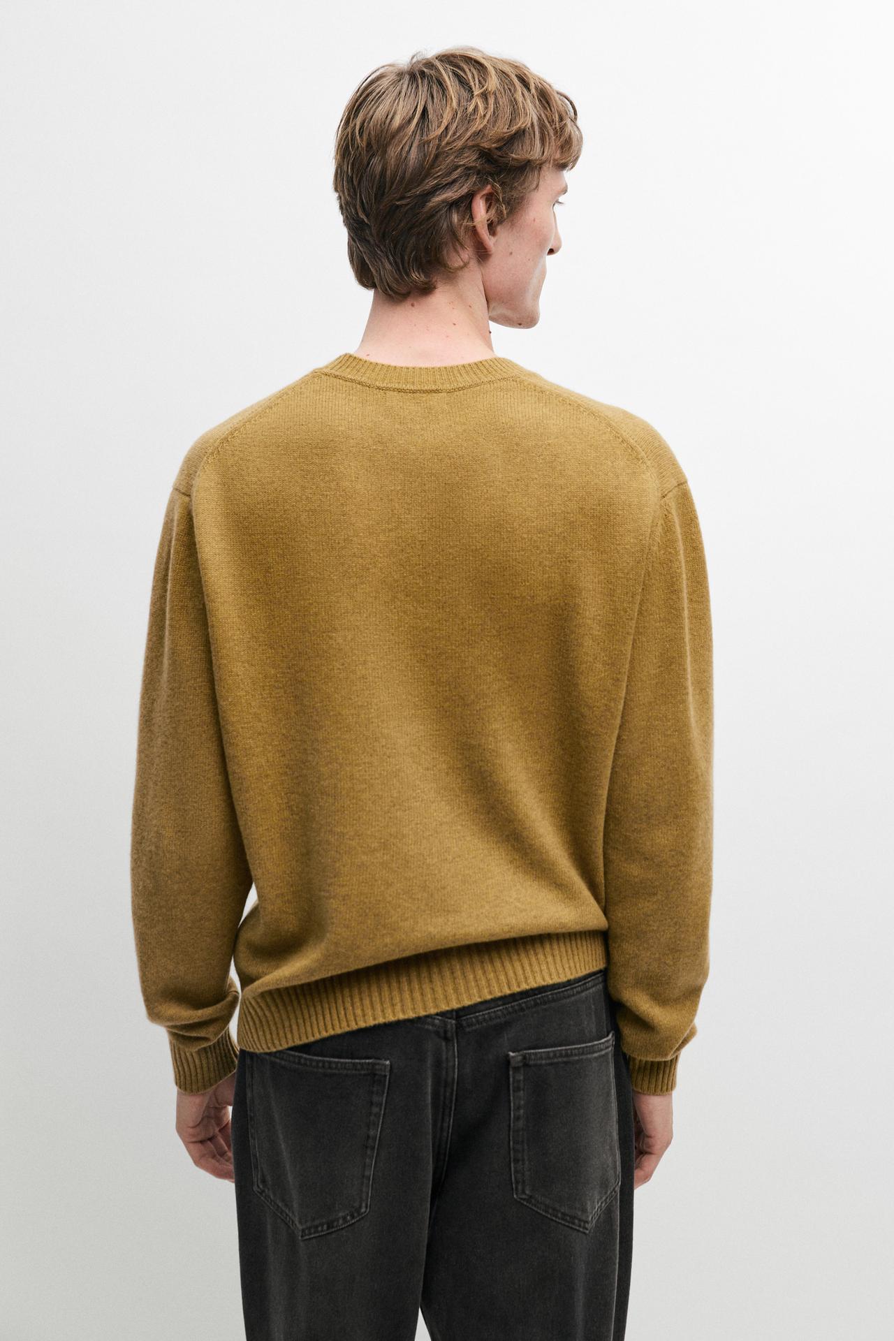 Cashmere round neck knit sweater — OCHRE