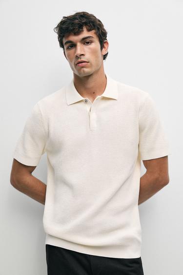 100% cotton short sleeve polo shirt — CREAM 3