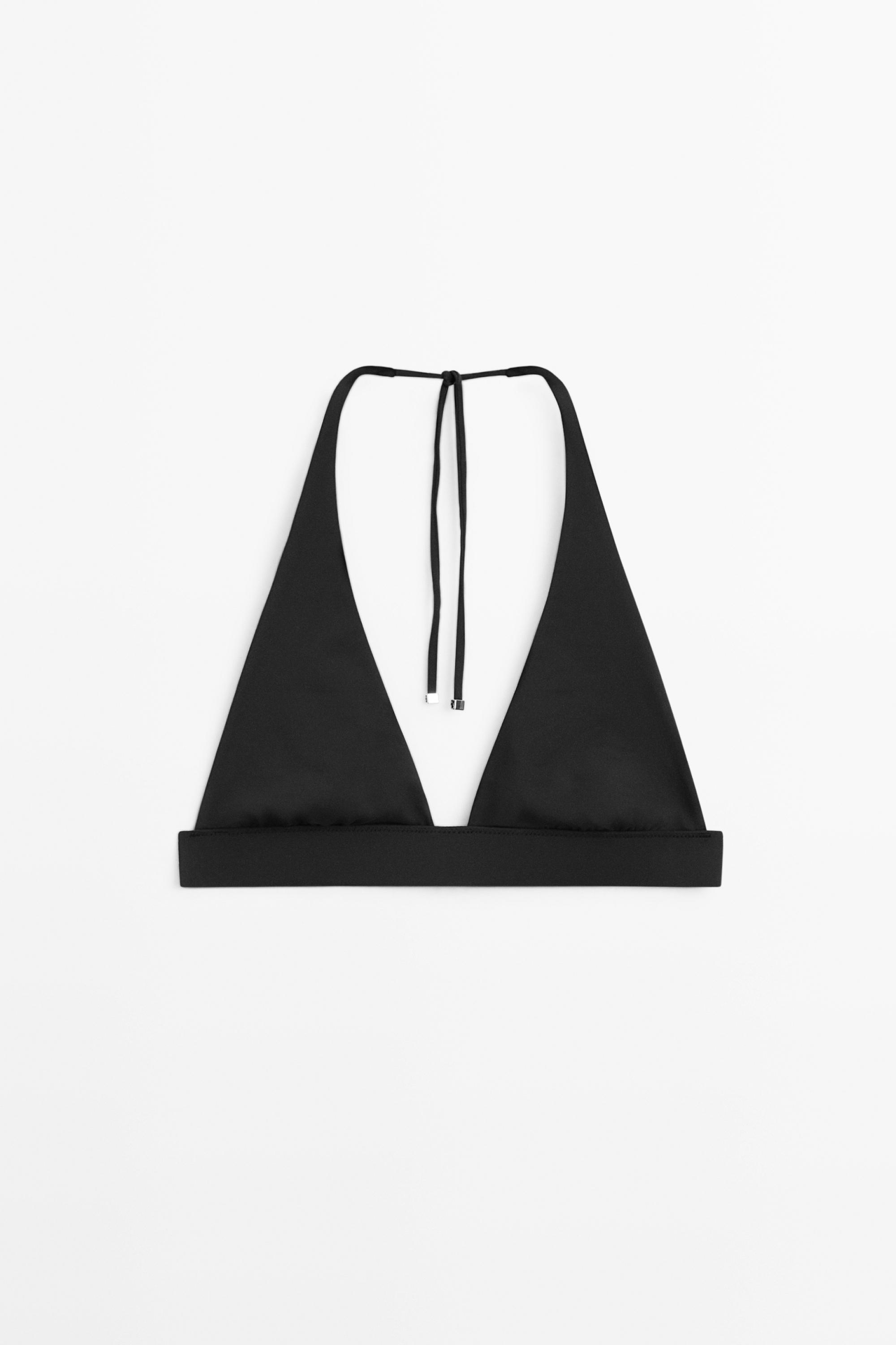 Triangle bikini top — BLACK