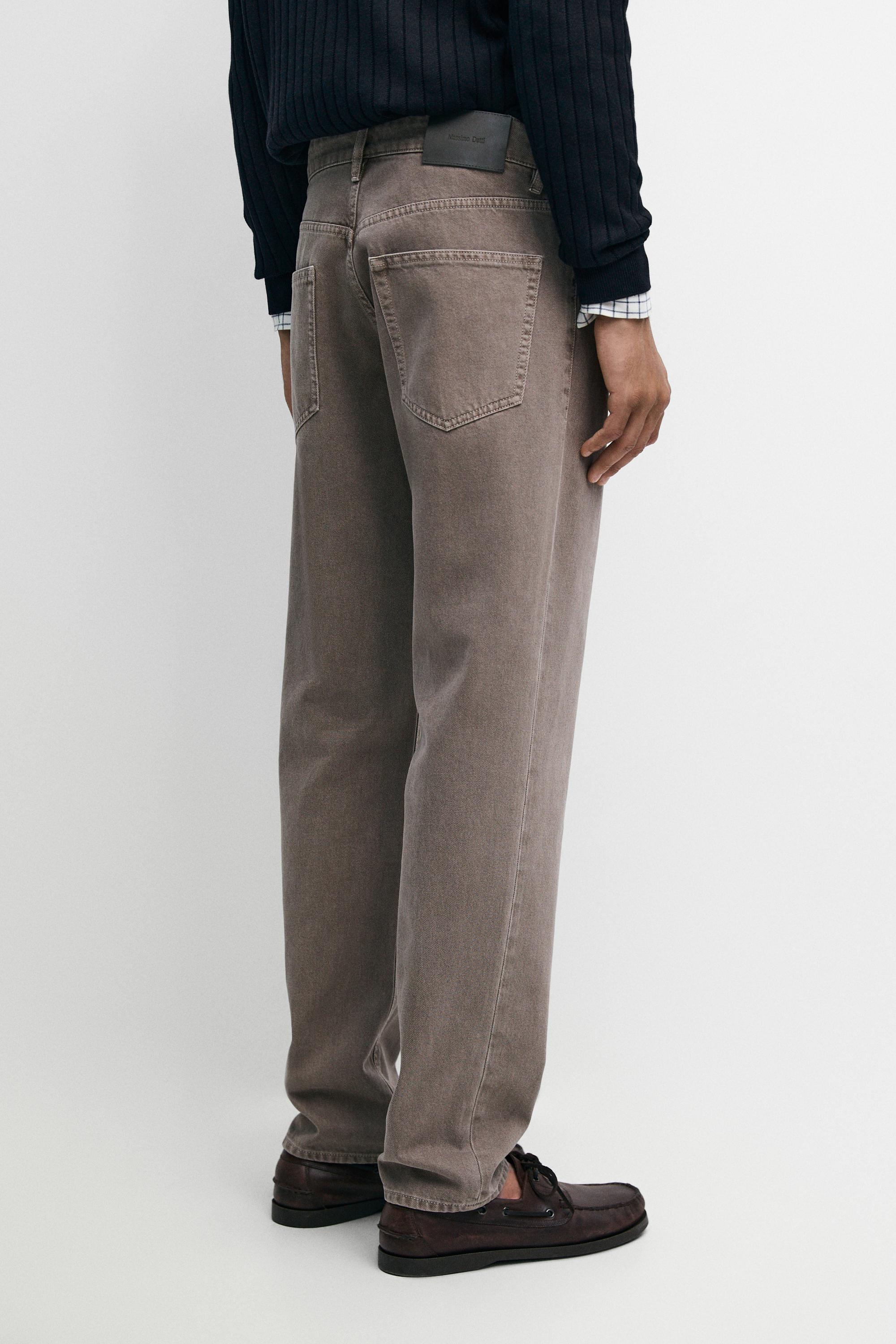 Tapered fit jeans — MINK