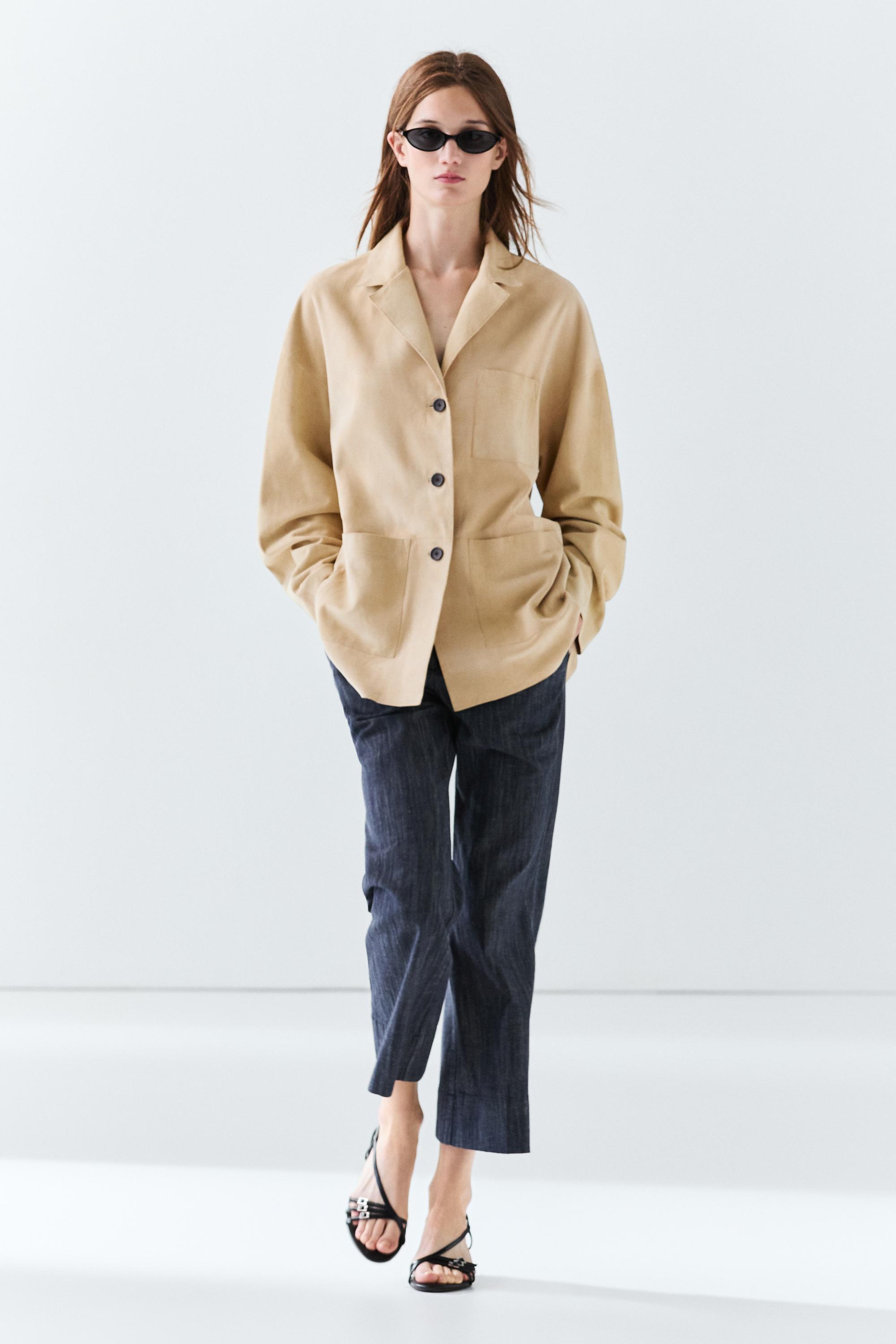 Blazer aus Wildleder mit Taschen