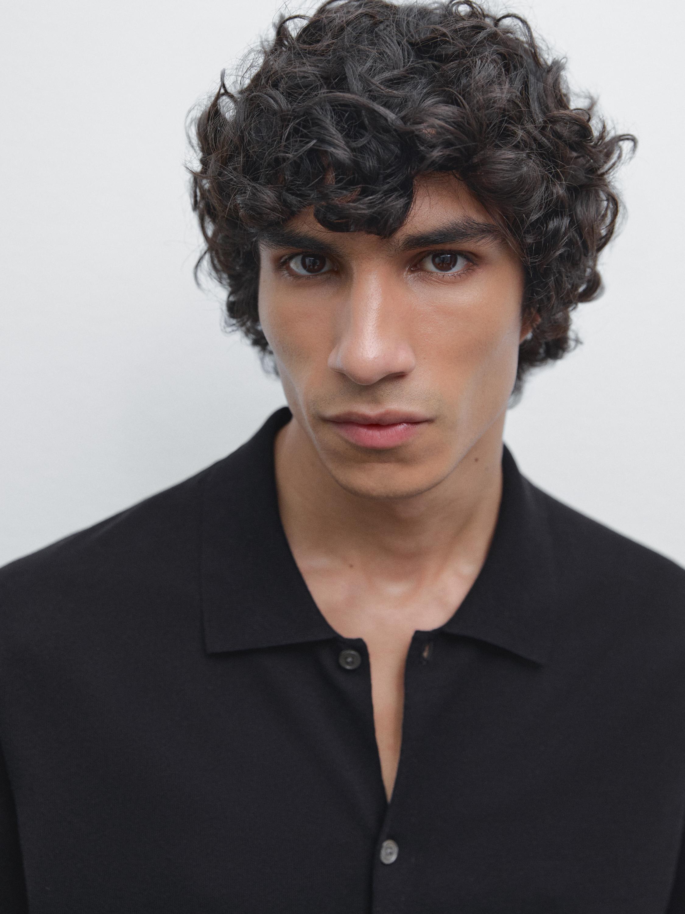 Cardigan à col polo