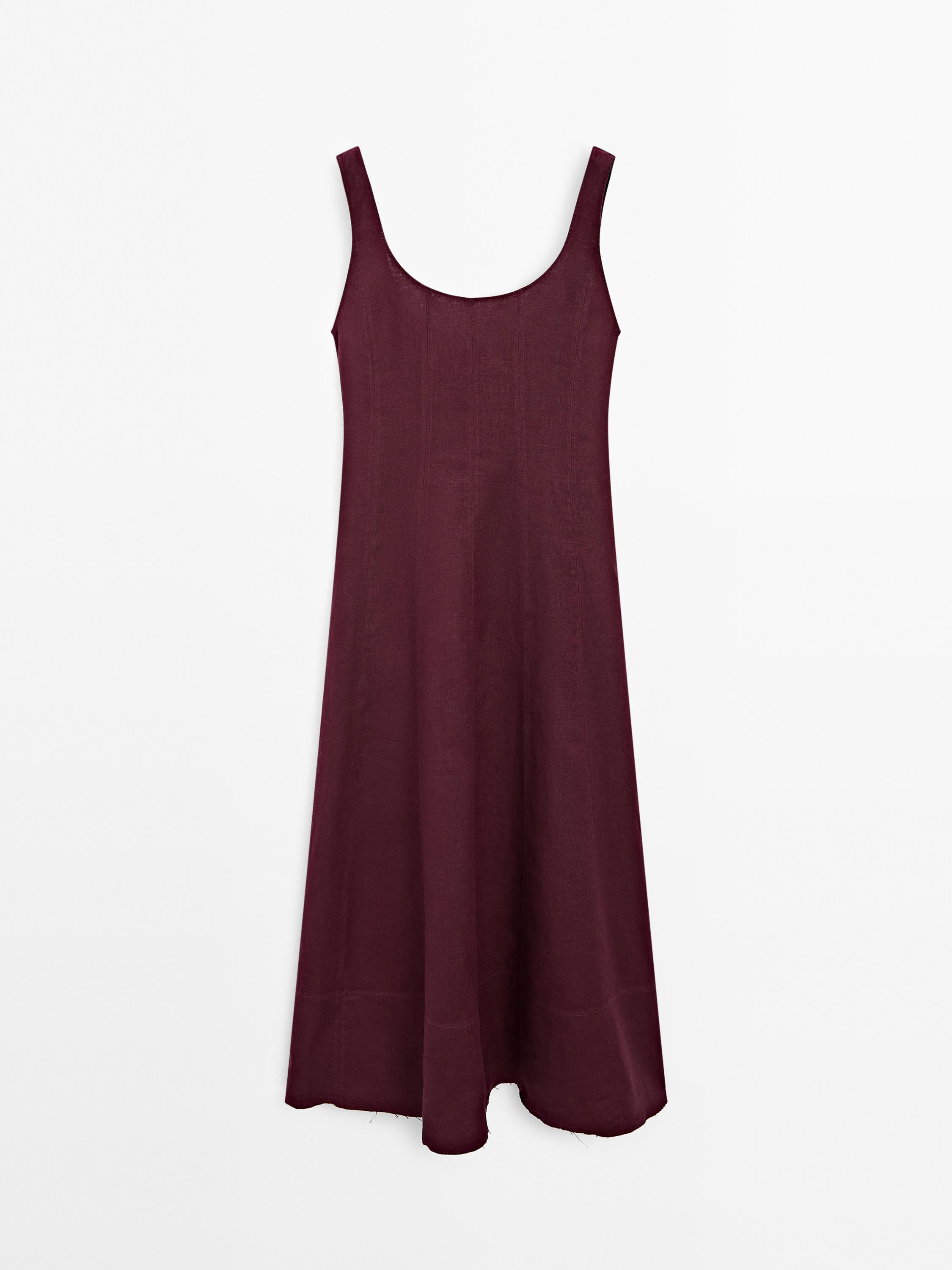Vestido largo fluido 100% lino
