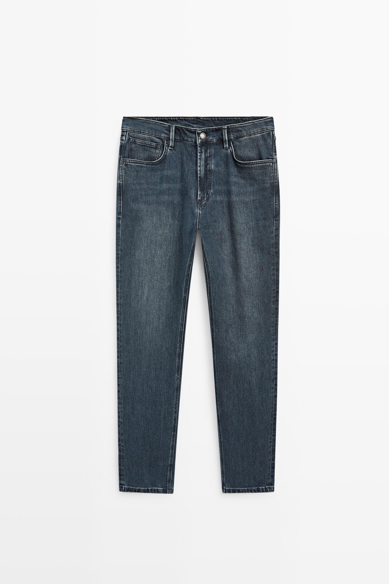 Enzymatic slim fit jeans — BLUE