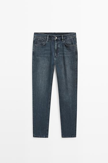 Enzymatic slim fit jeans — BLUE 2