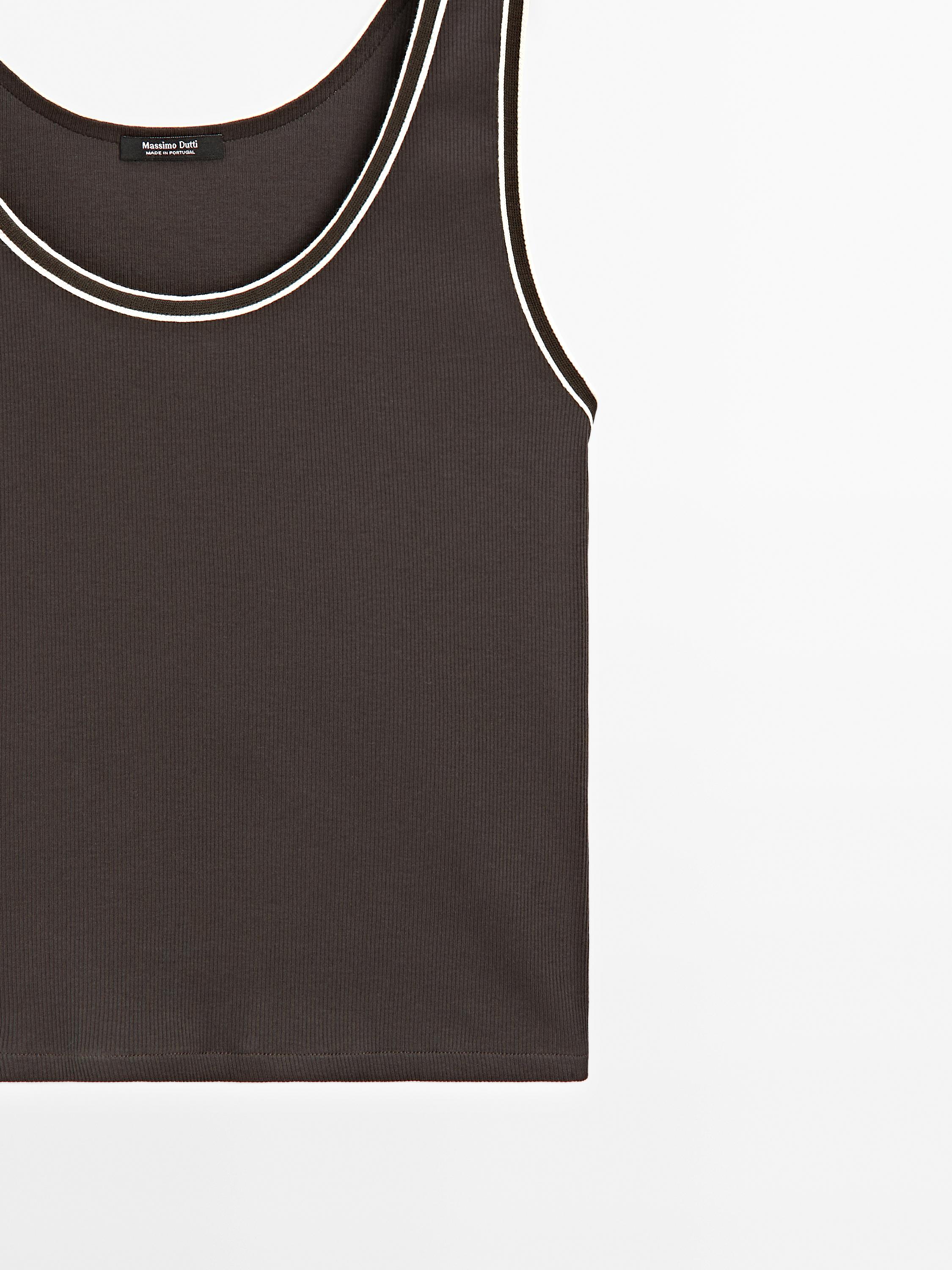 100% cotton ribbed top