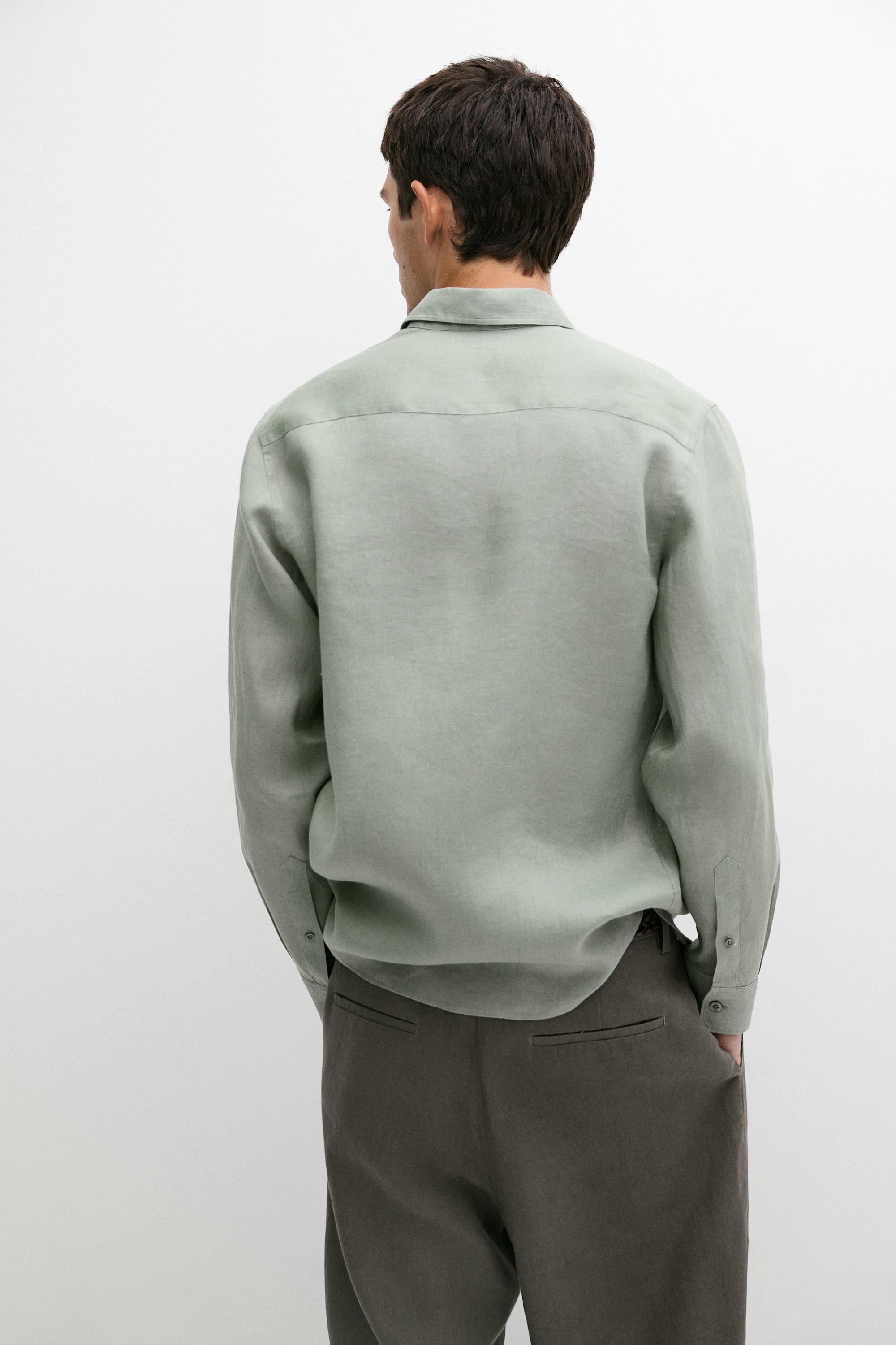 Slim fit 100% linen shirt — MOSS