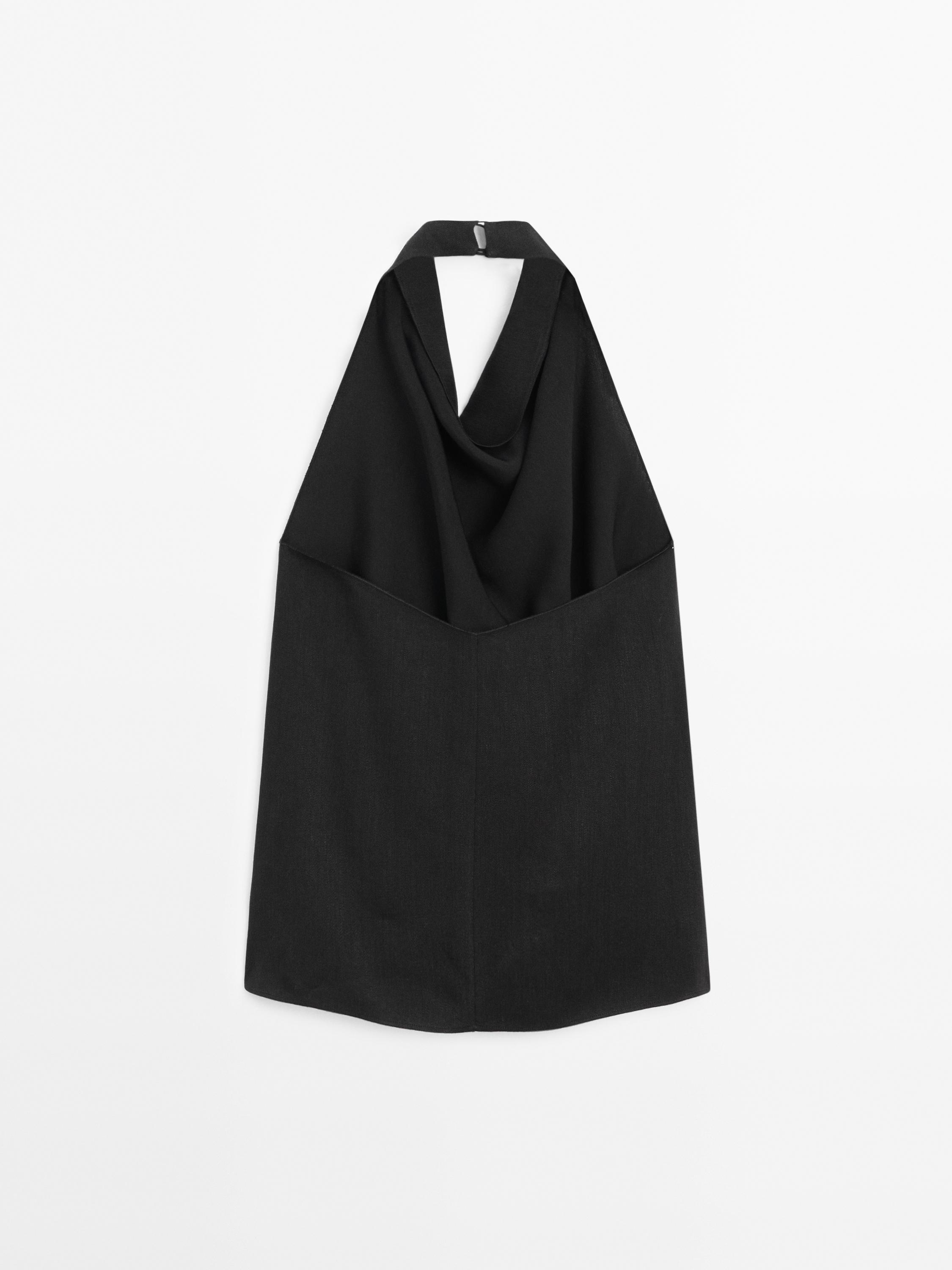 Top halter detalle frunce