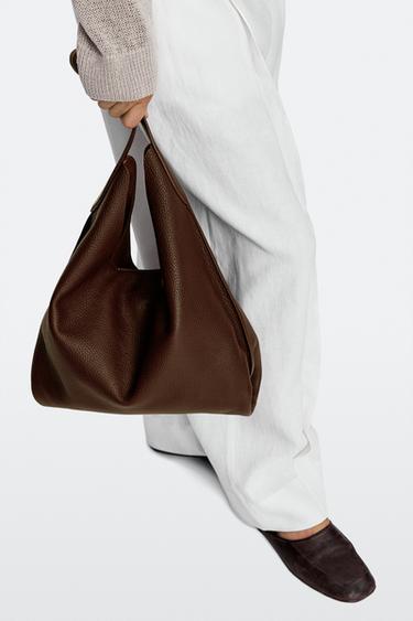Medium nappa leather shoulder bag — BURGUNDY 3