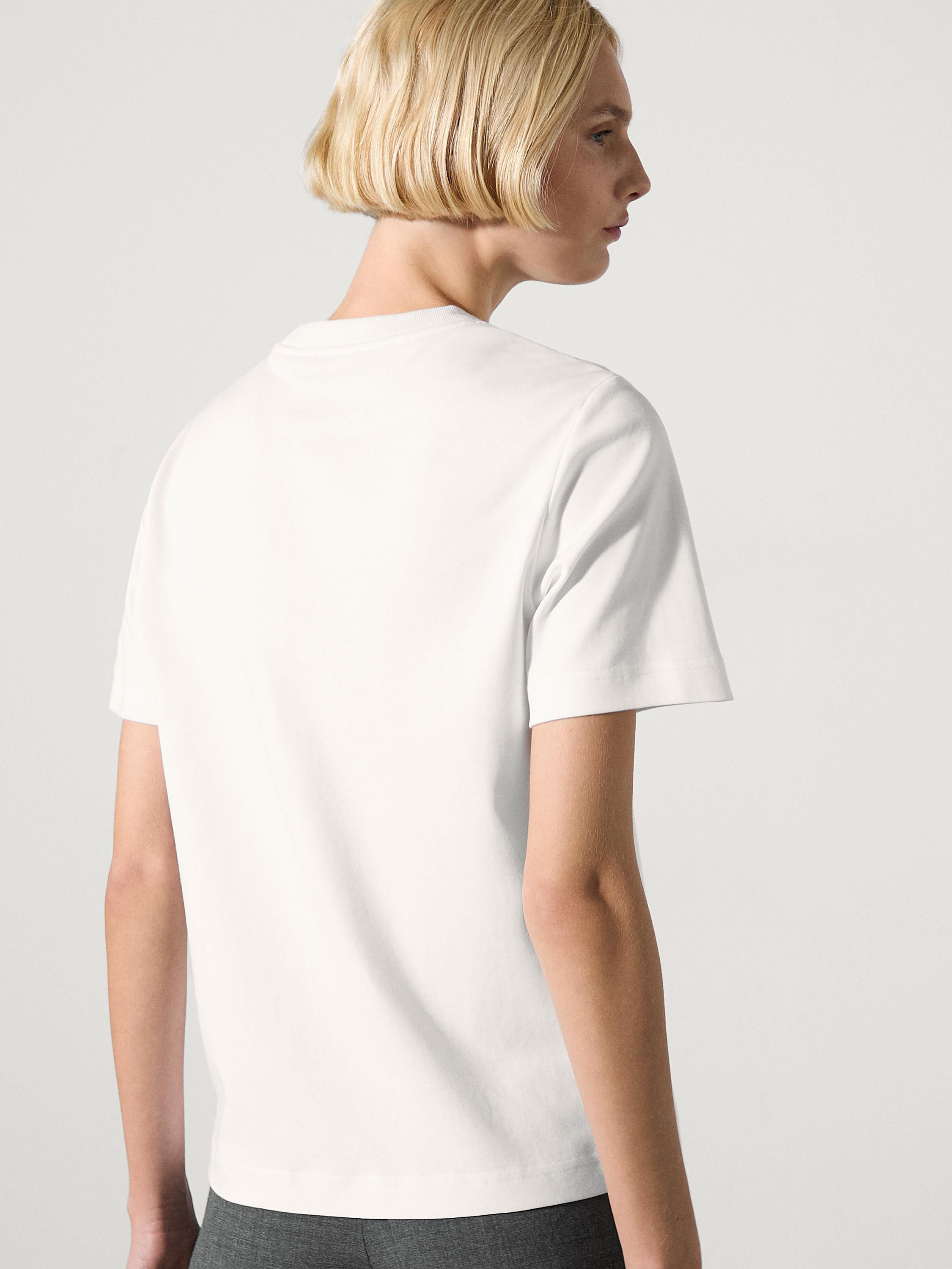 Short sleeve interlock T-shirt — Off white