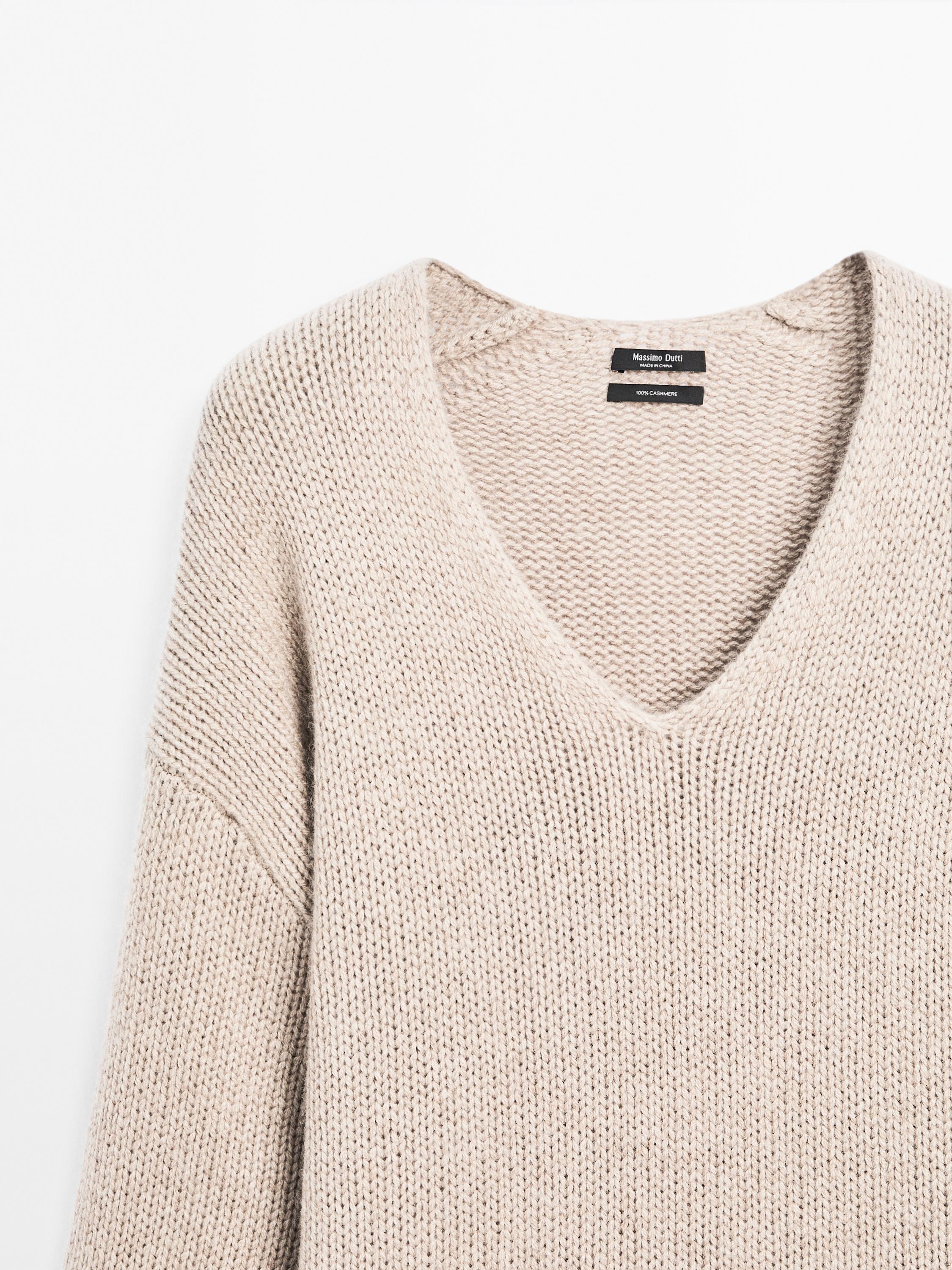 Pull en maille 100&nbsp;% cachemire à col en V