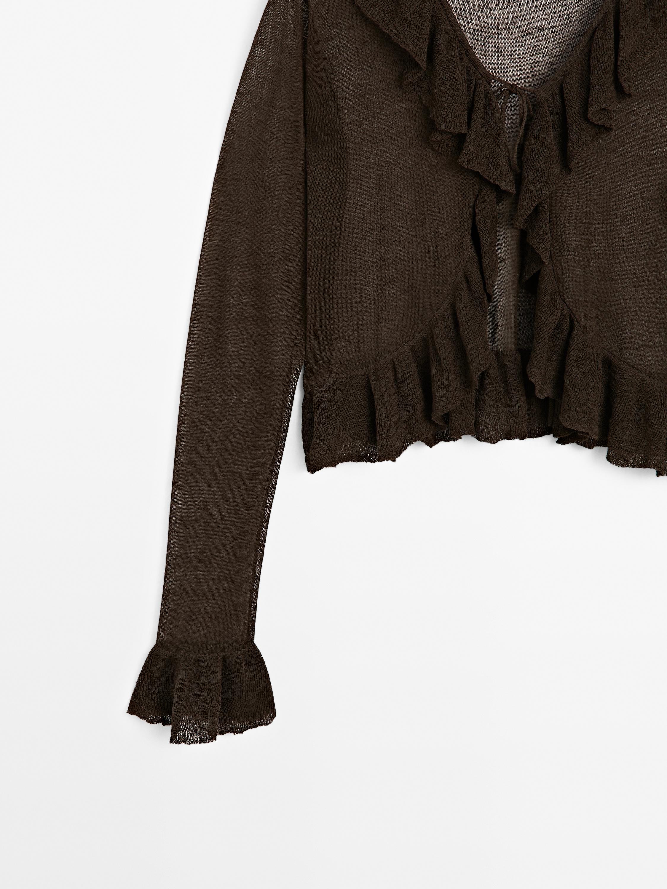 Kardigan ze lněné směsi