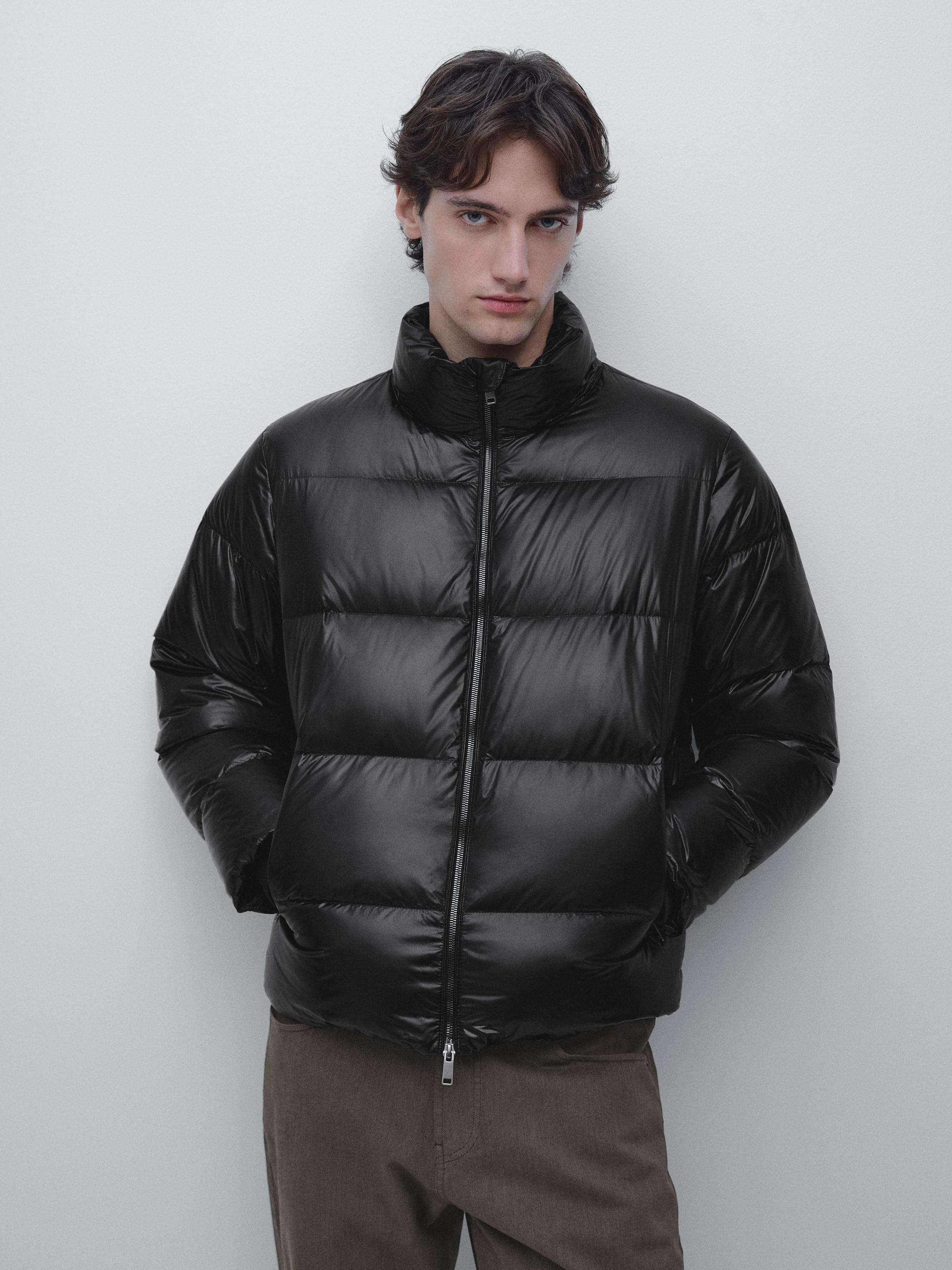 Down blend puffer jacket