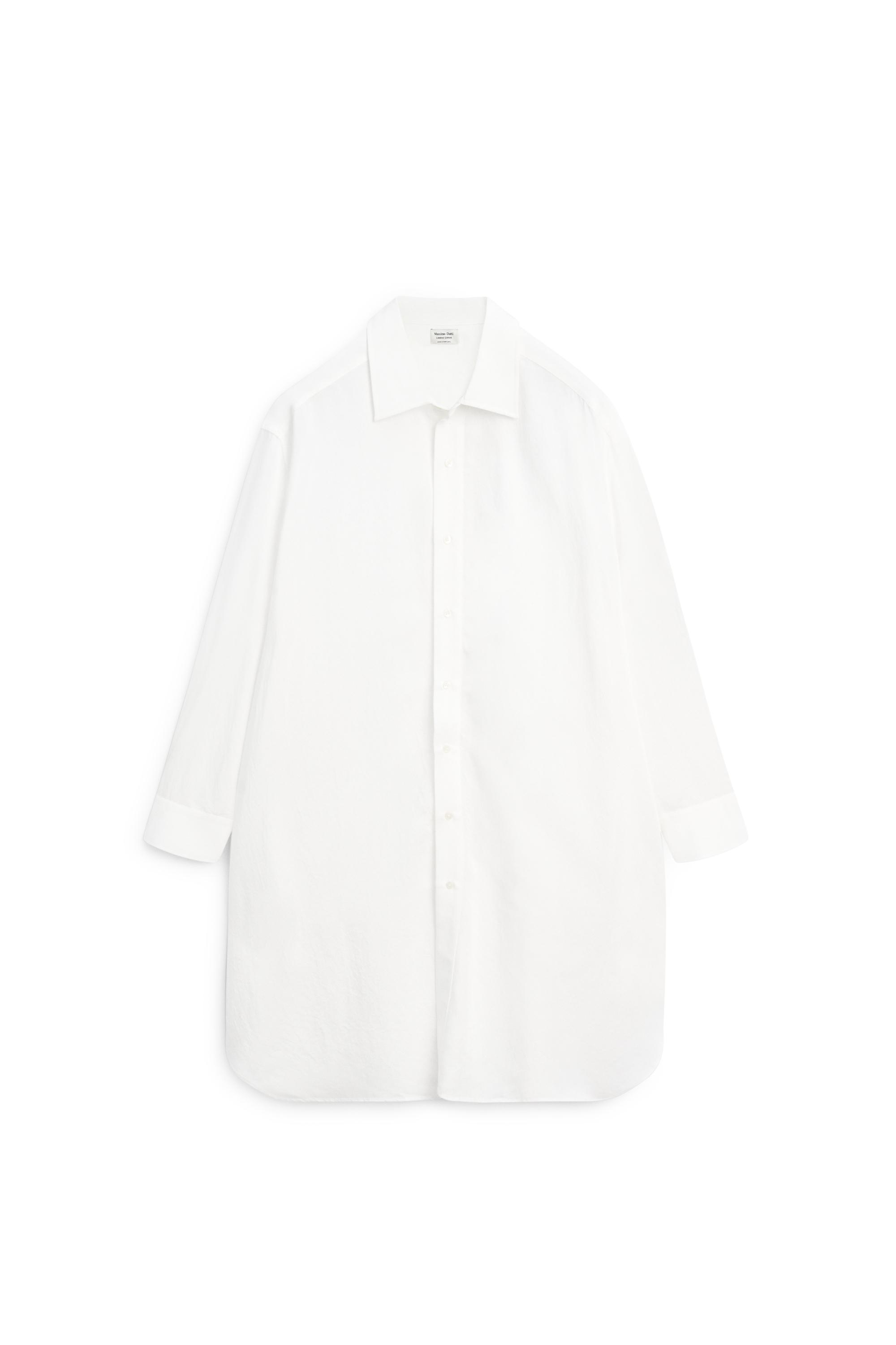 Long flowing 100% cotton shirt - LIMITED EDITION — WHITE
