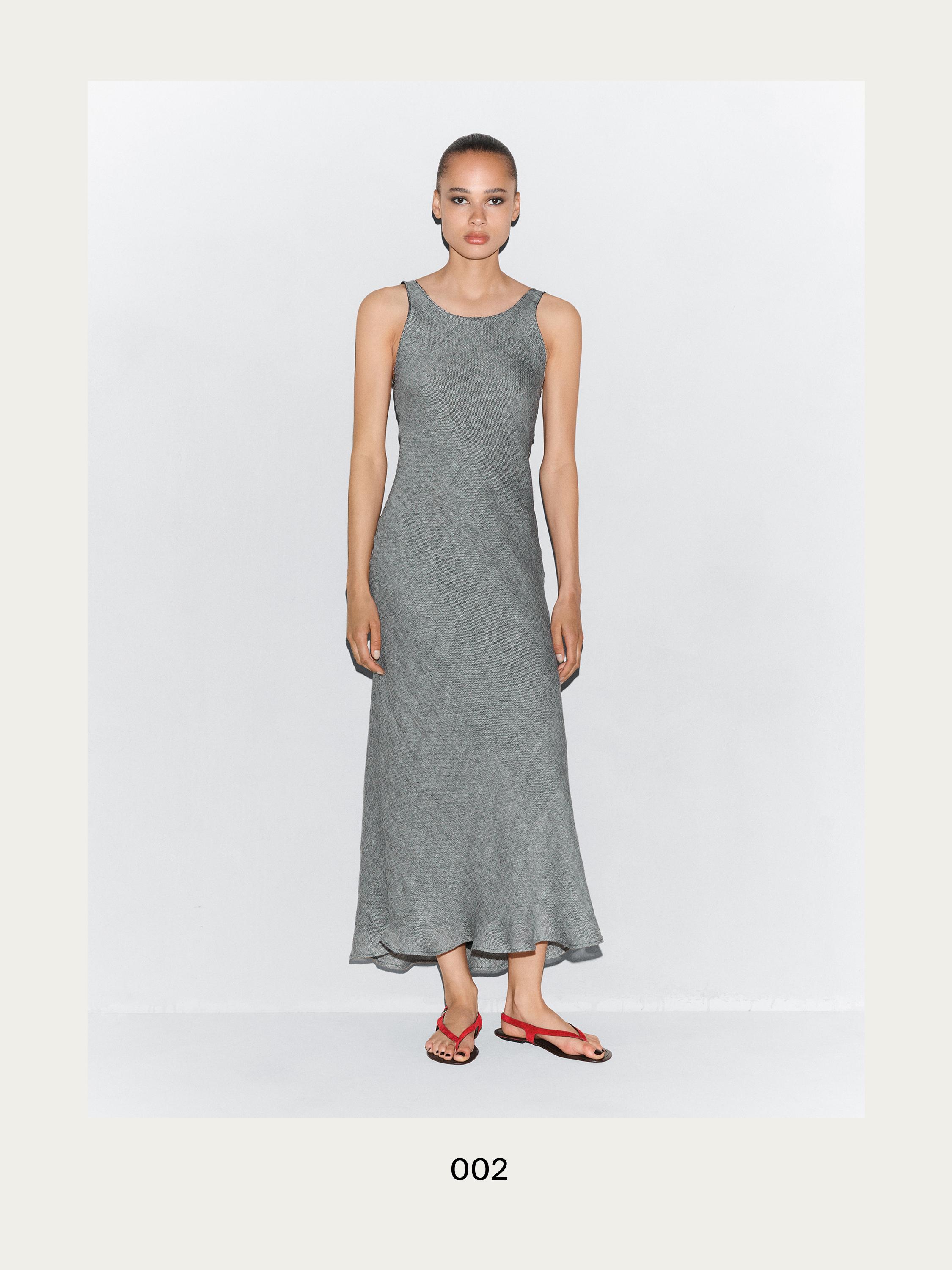 Vestido midi 100% lino