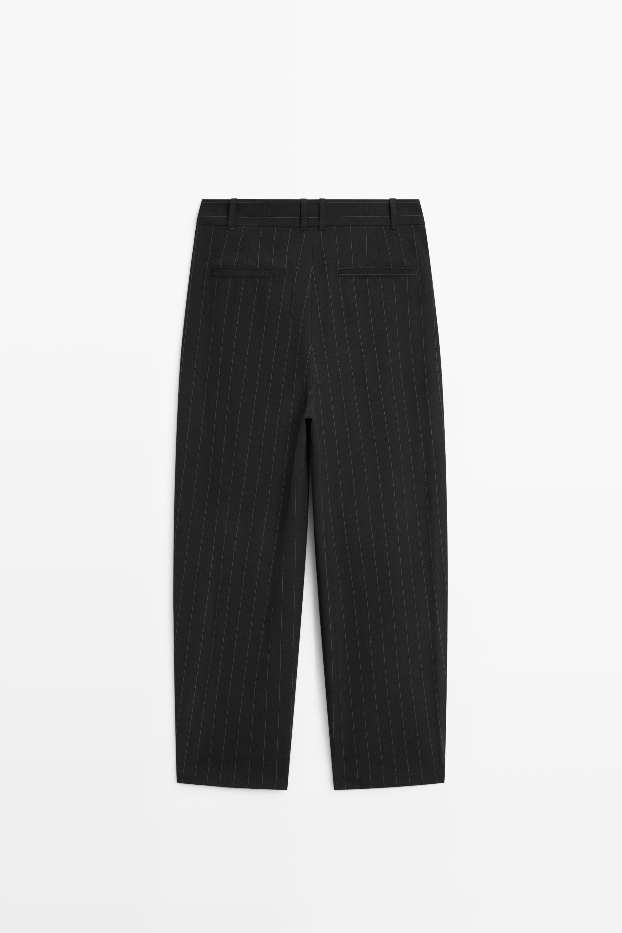 Pinstripe carrot fit pants - thumbnail 6