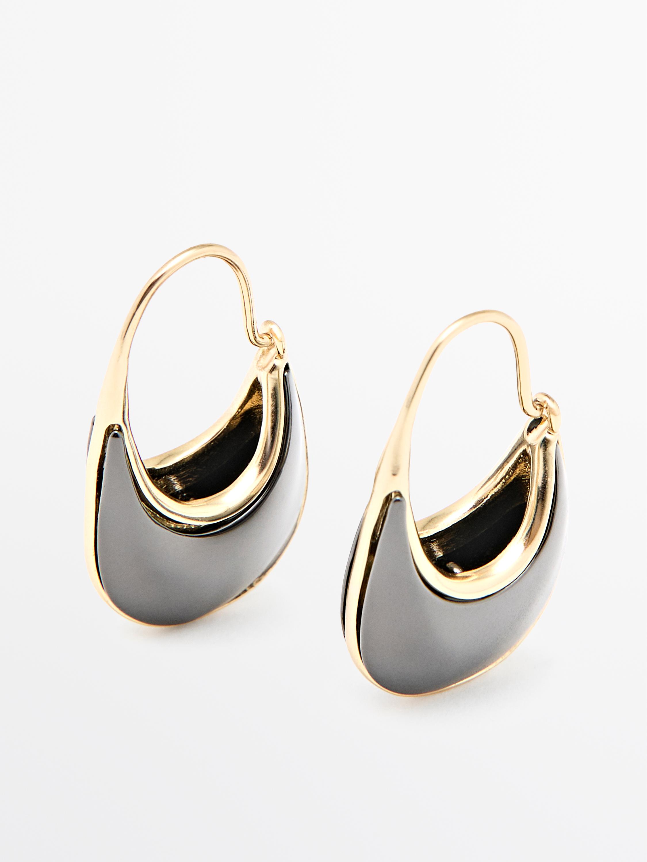 Stone ring earrings