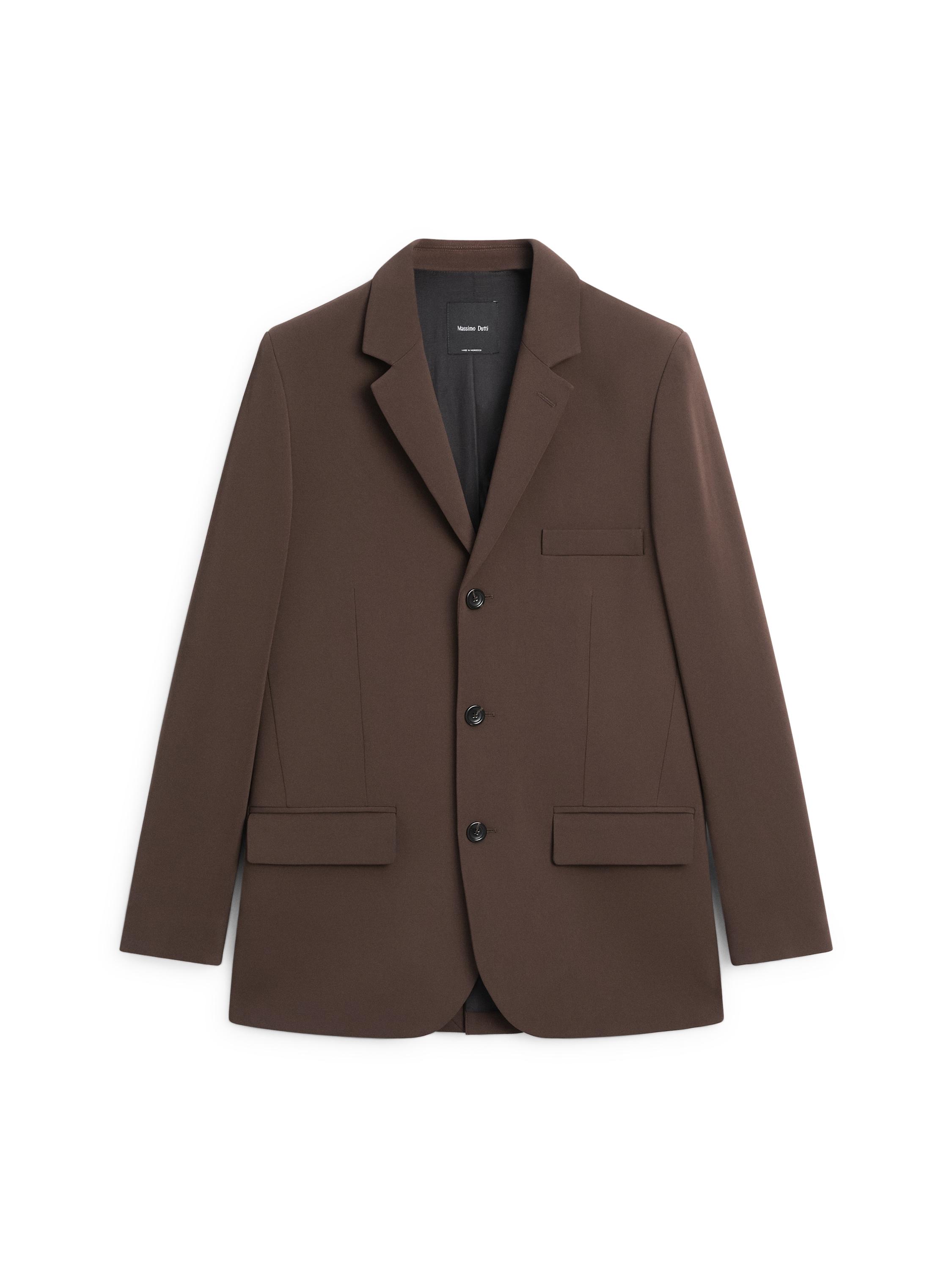 Crepe blazer — Chocolate