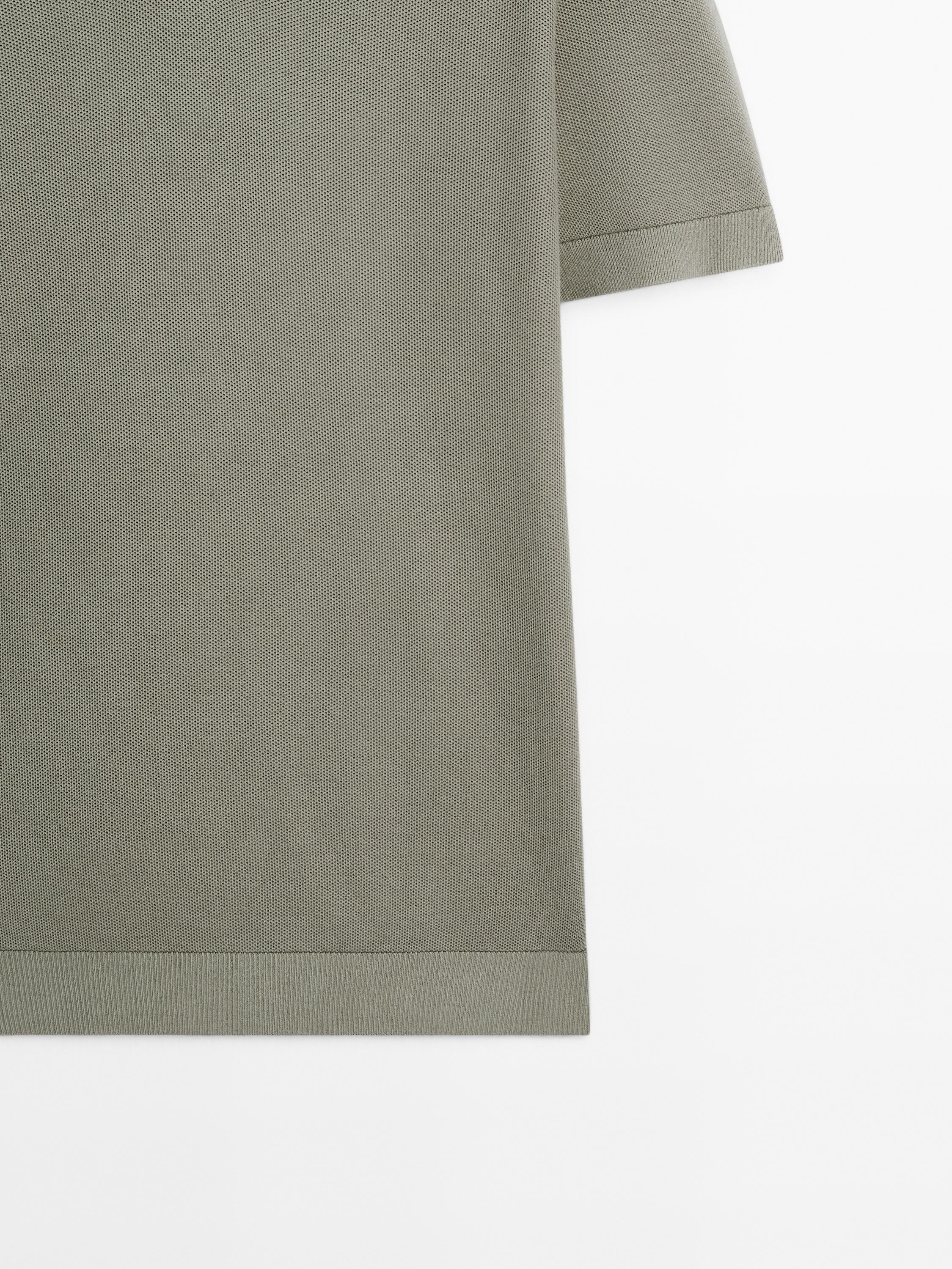 100% cotton knit polo collar sweater
