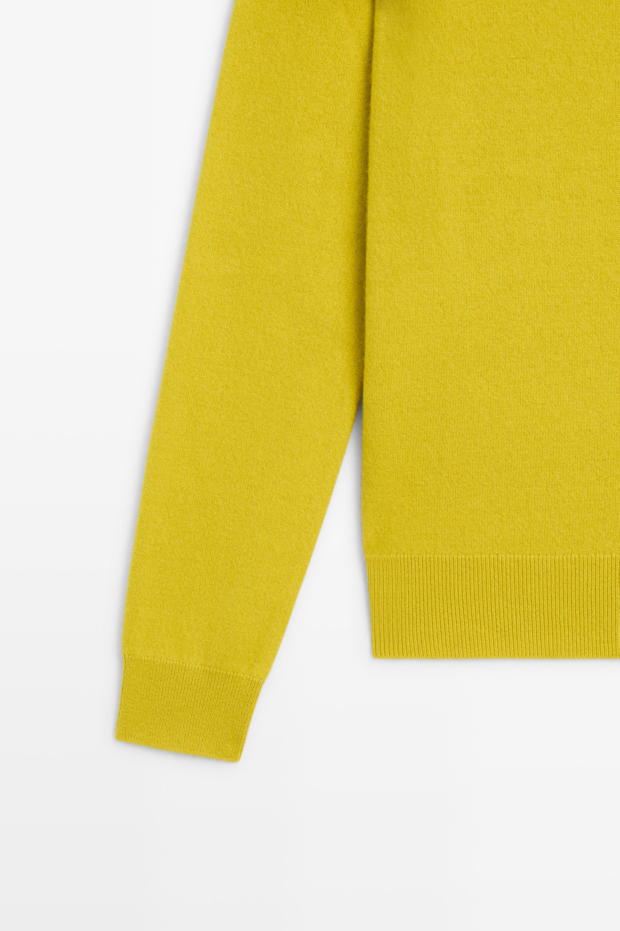 100% cashmere knit sweater — LIME