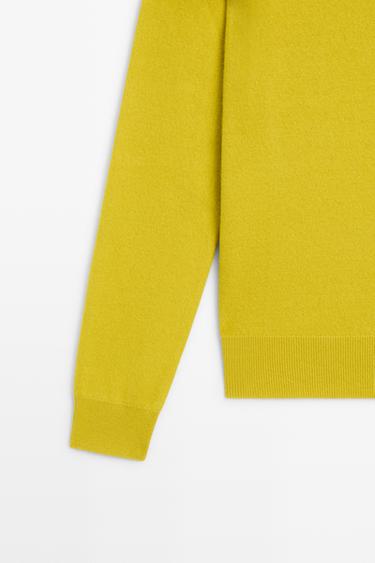 100% cashmere knit sweater — LIME 7