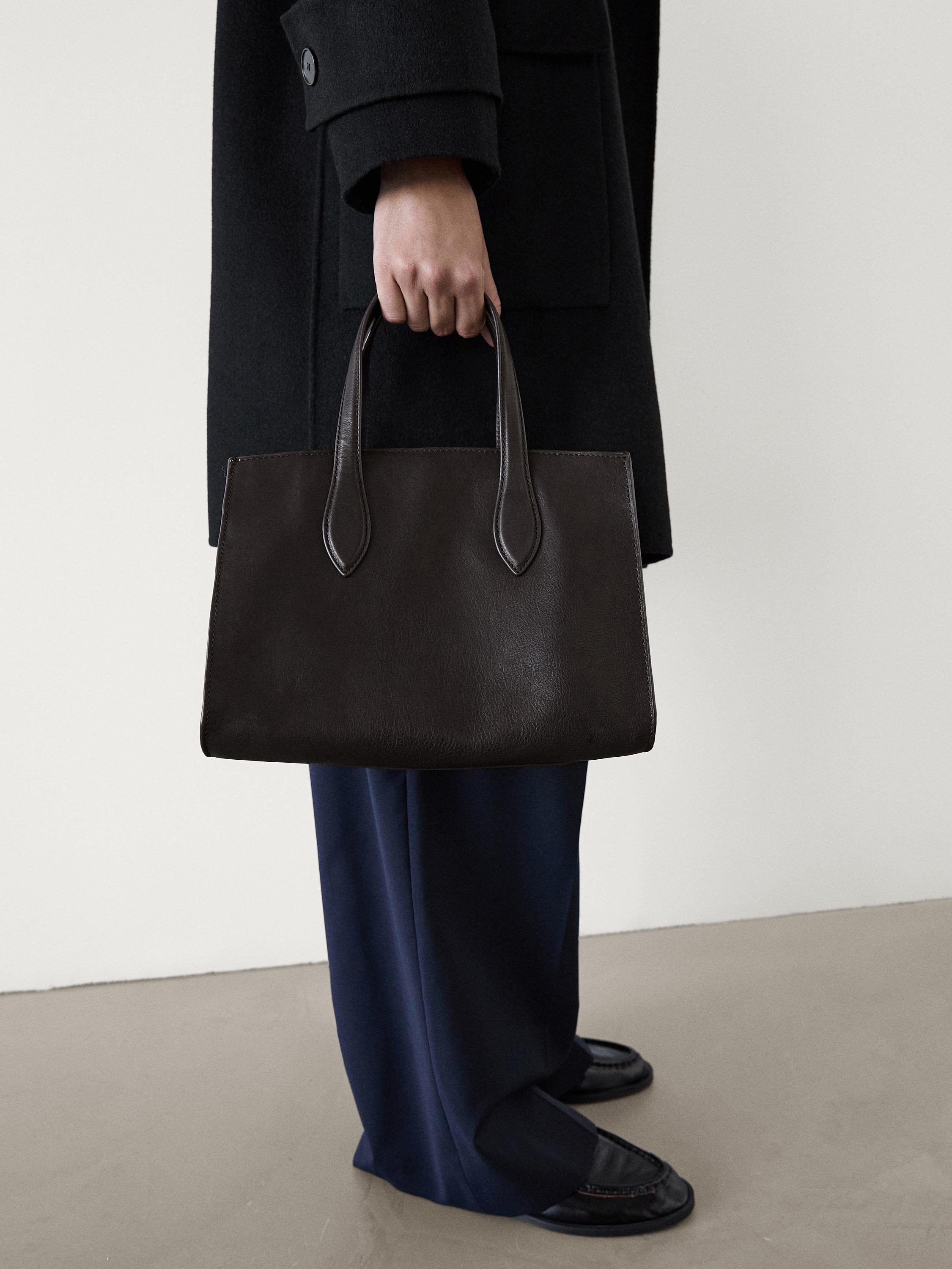 Mid-size nappa leather MD ICON tote bag