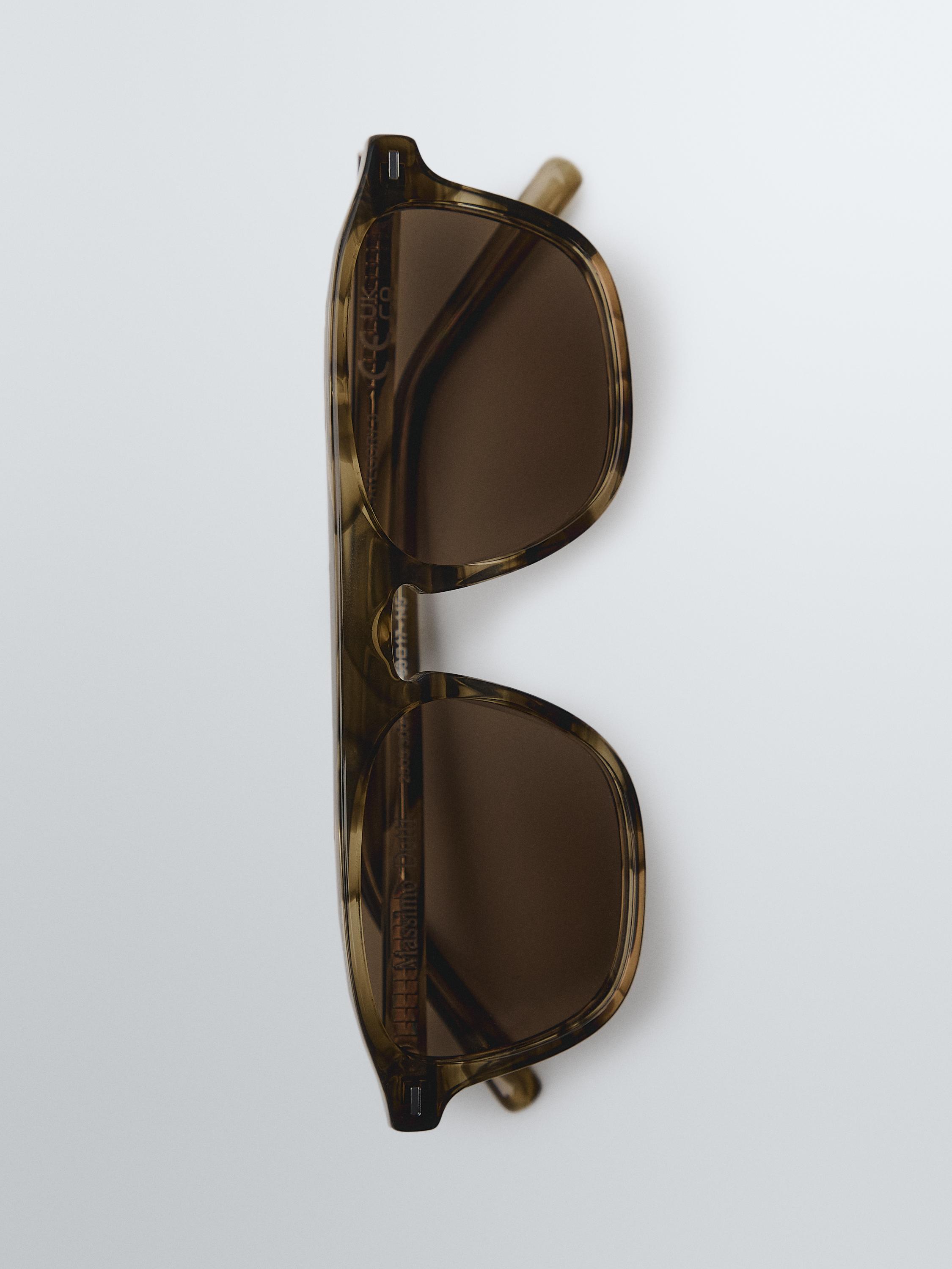 D-frame sunglasses — GREEN MARL