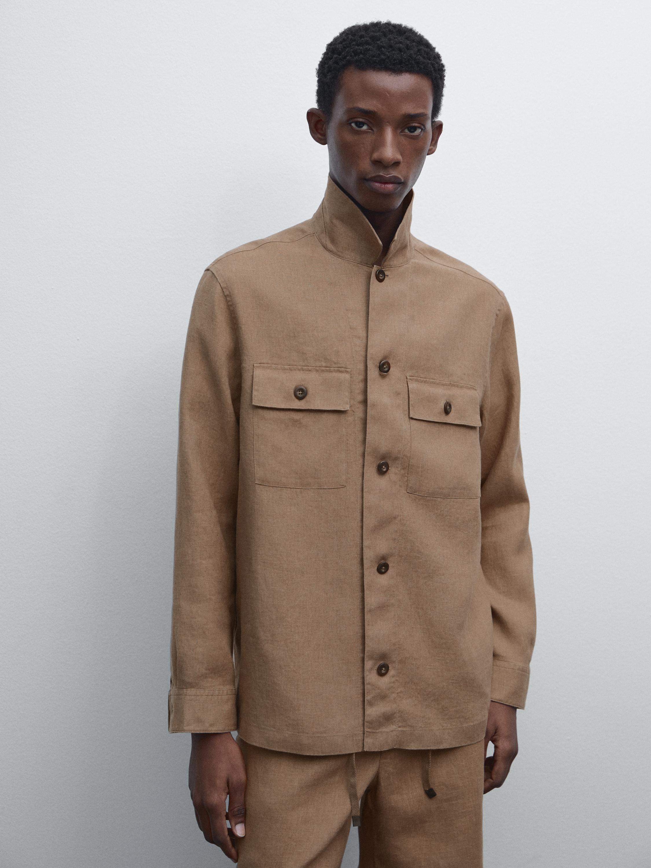 100% linen overshirt