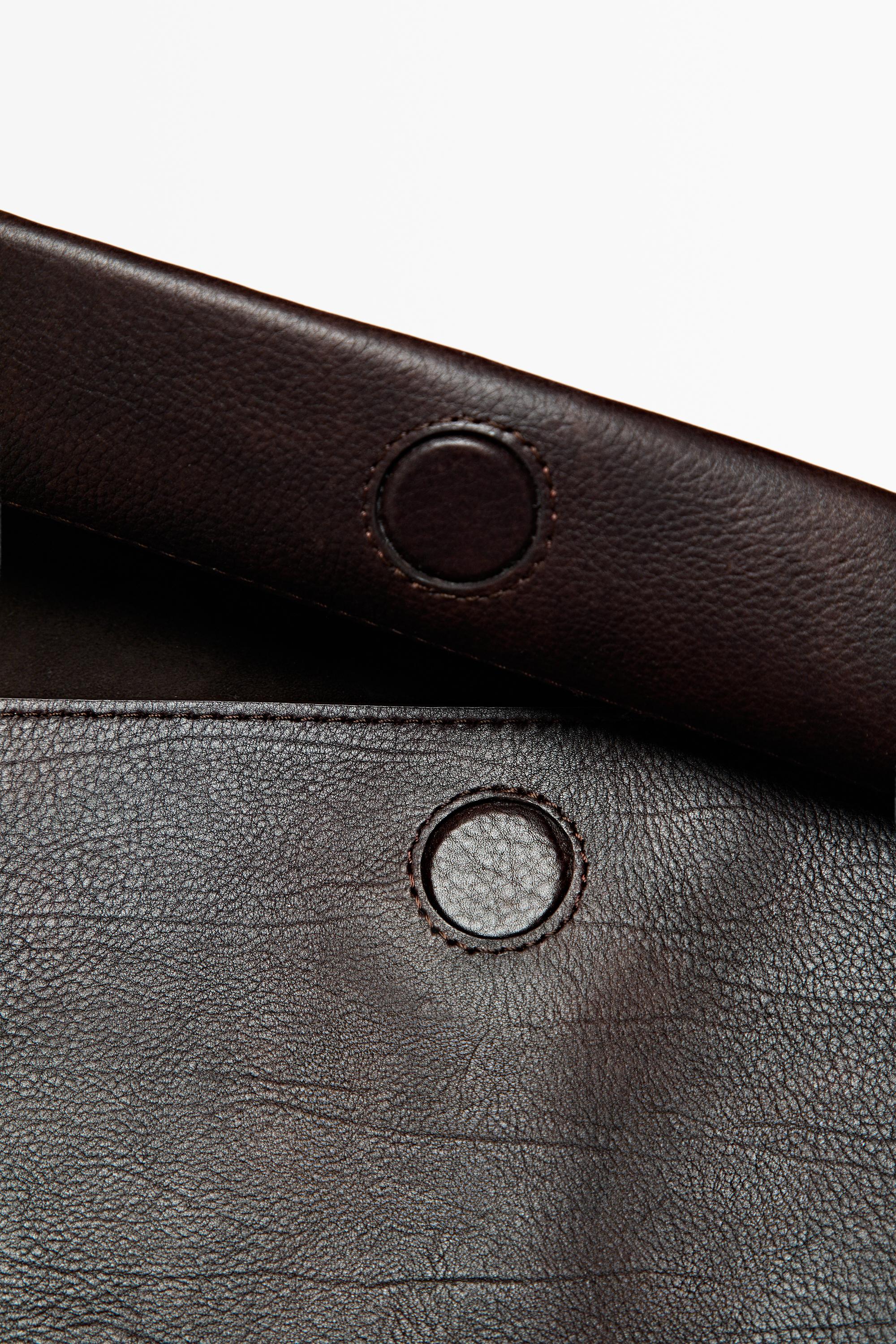 Nappa leather iPad case — BROWN