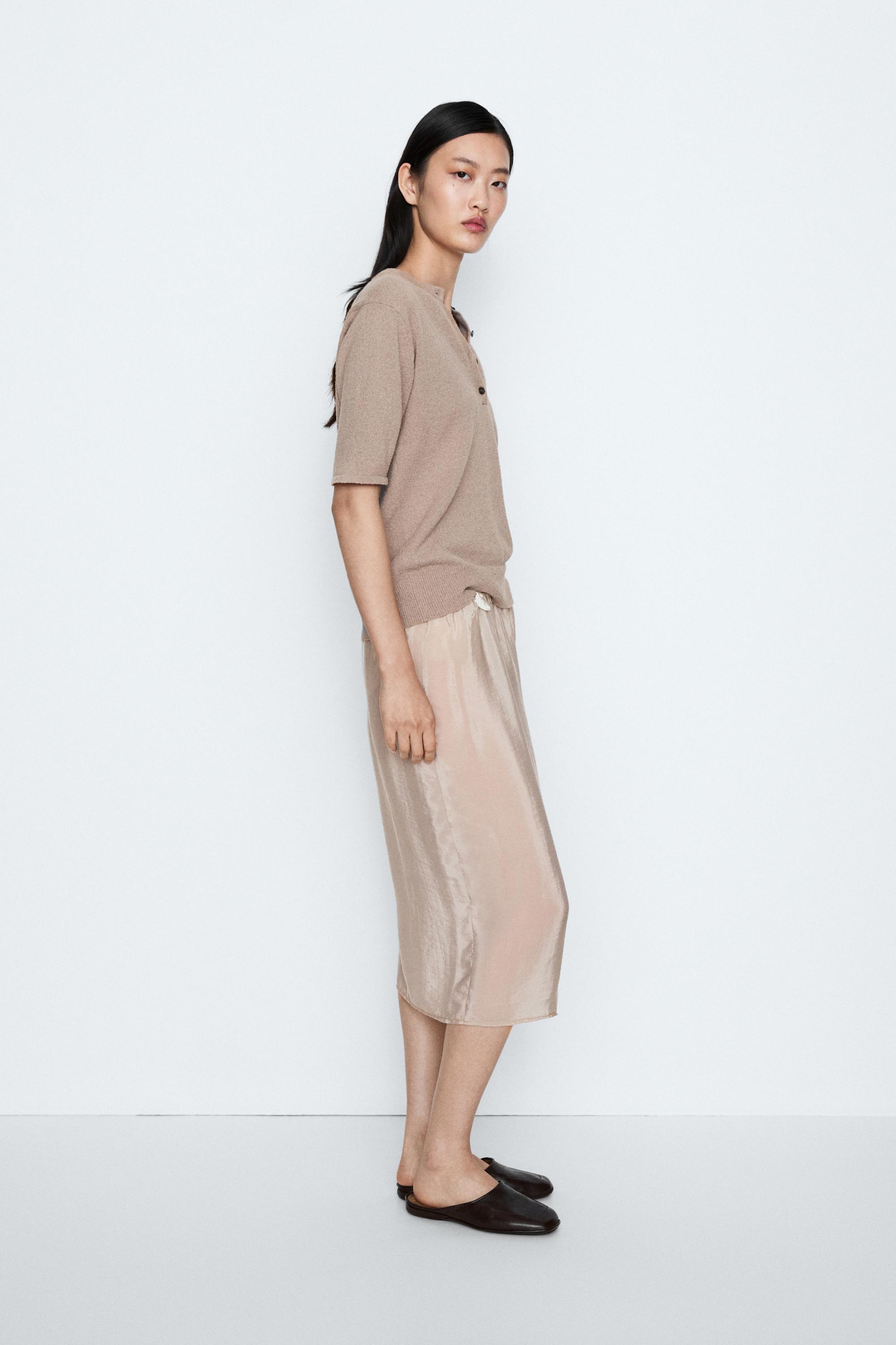 STUDIO Cotton Blend Button-Front Knit Sweater