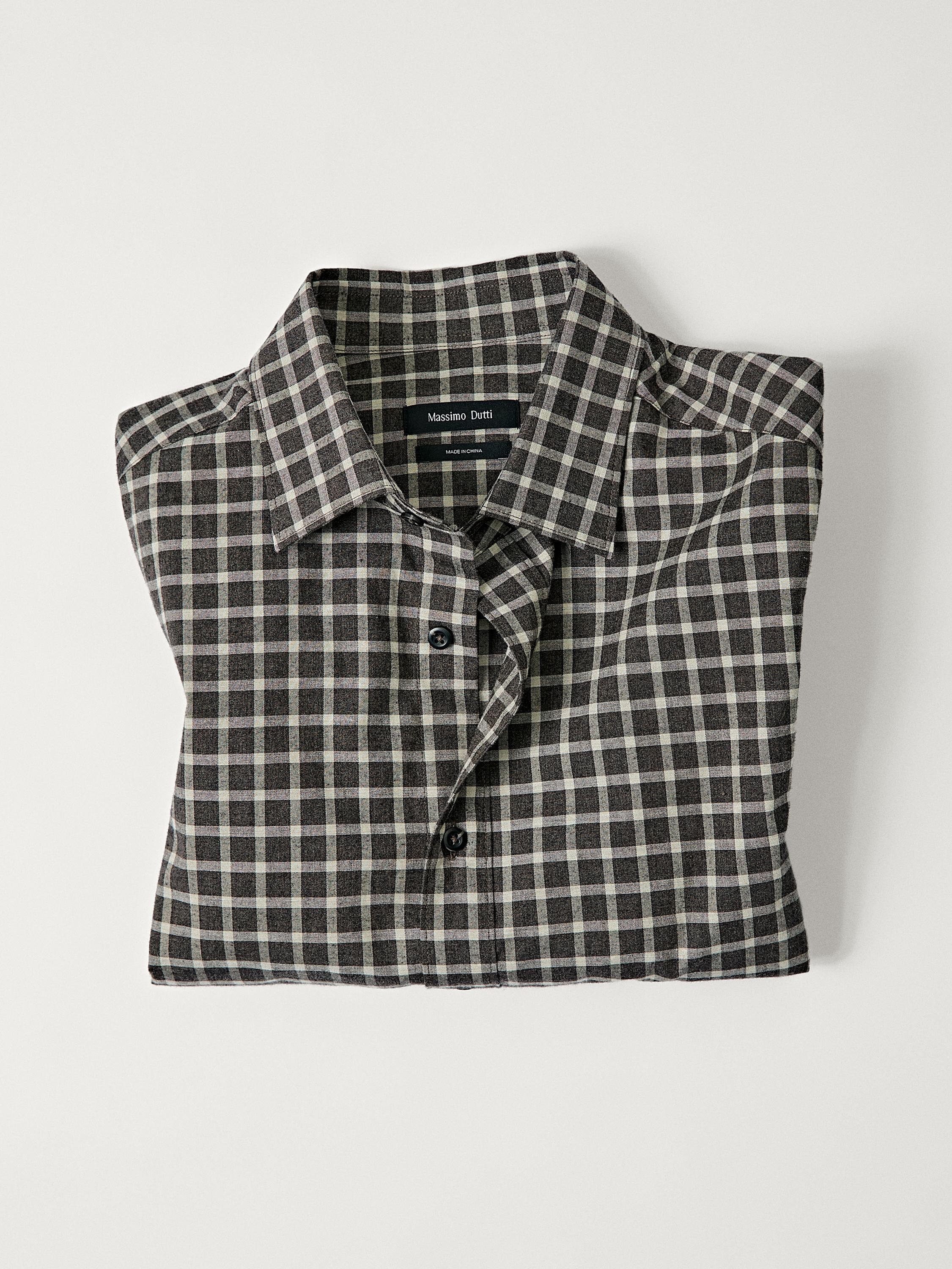 Checked shirt regular fit 100 % cotton