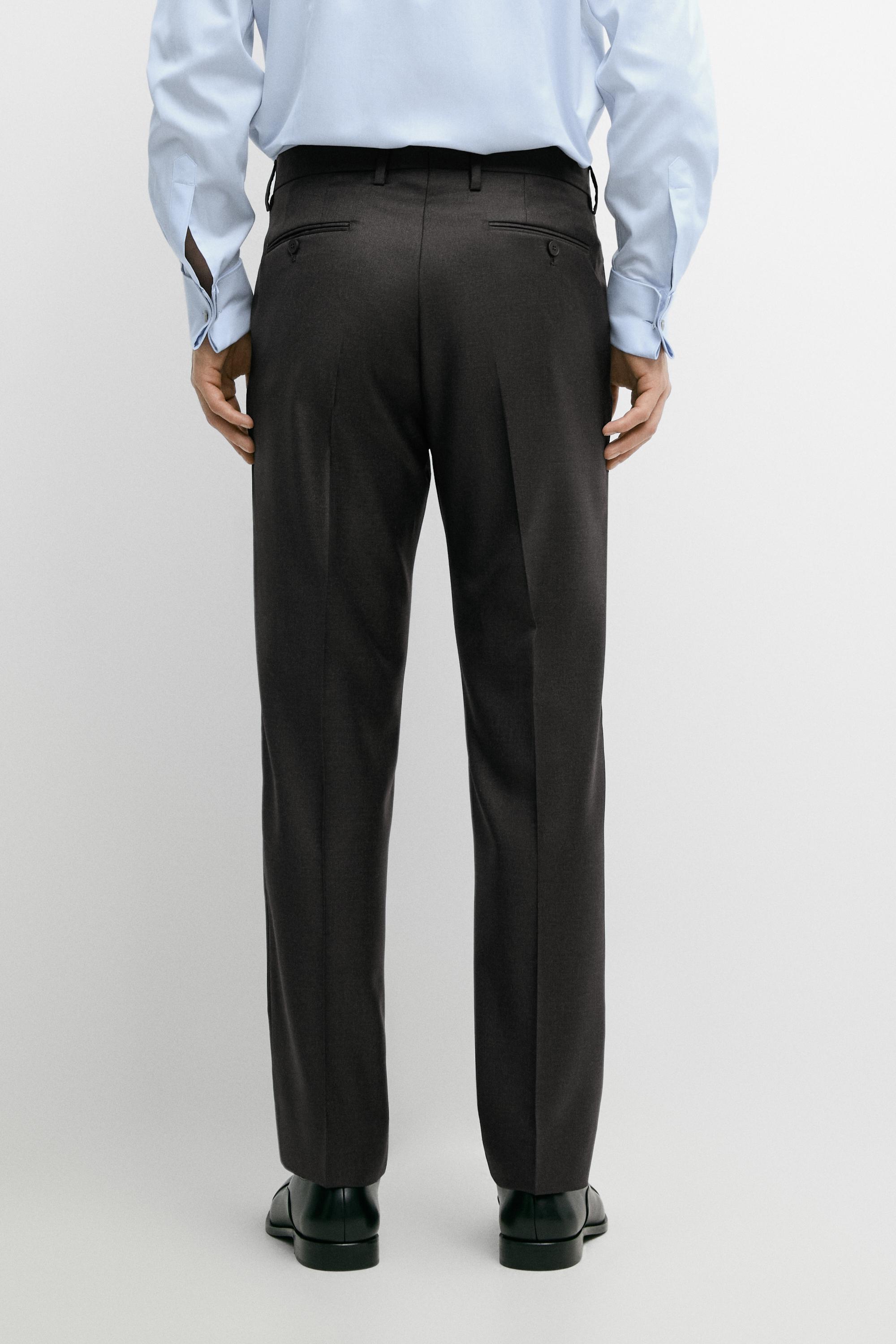 Cold wool suit trousers — CHARCOAL