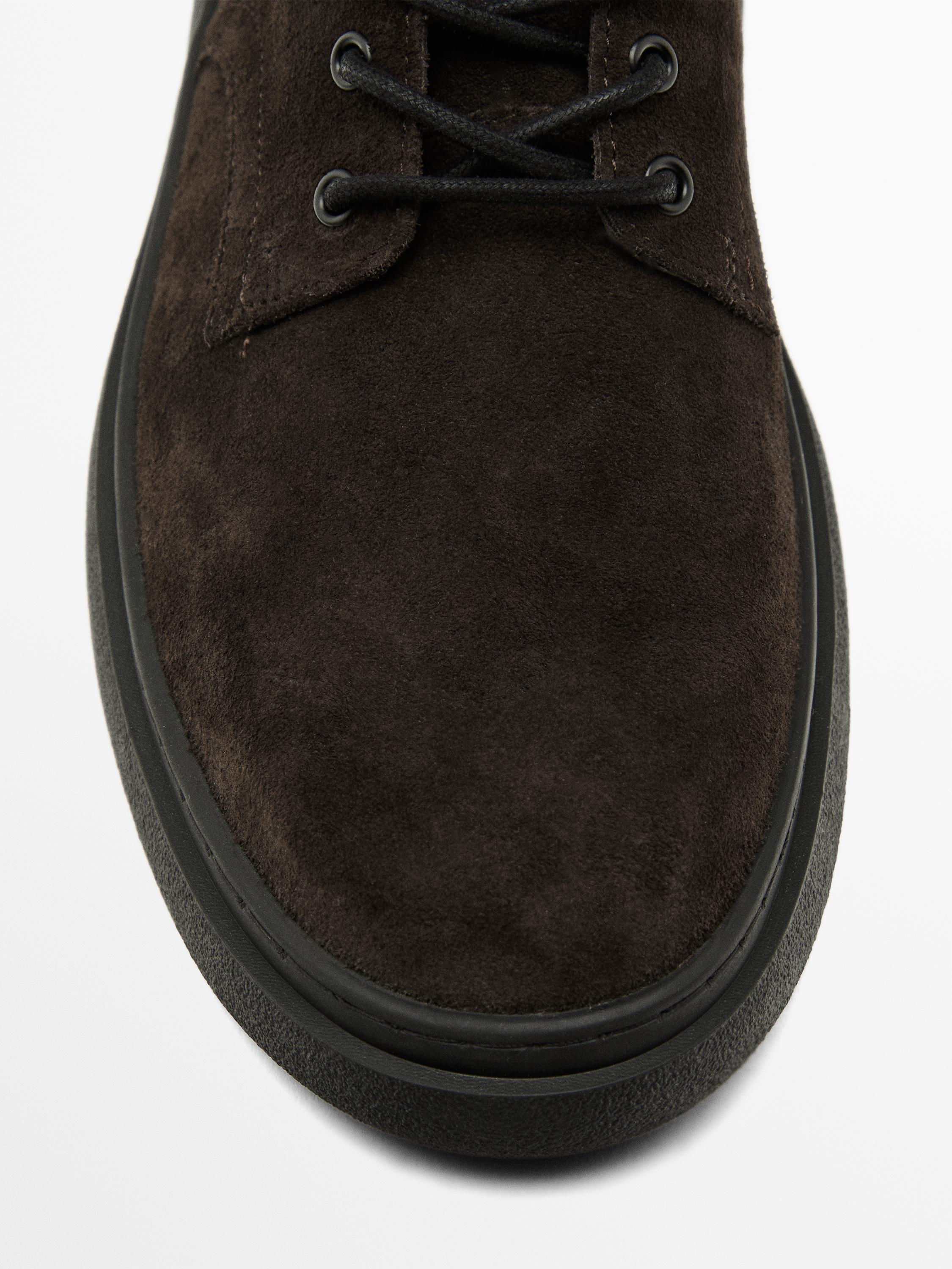 Split suede boots