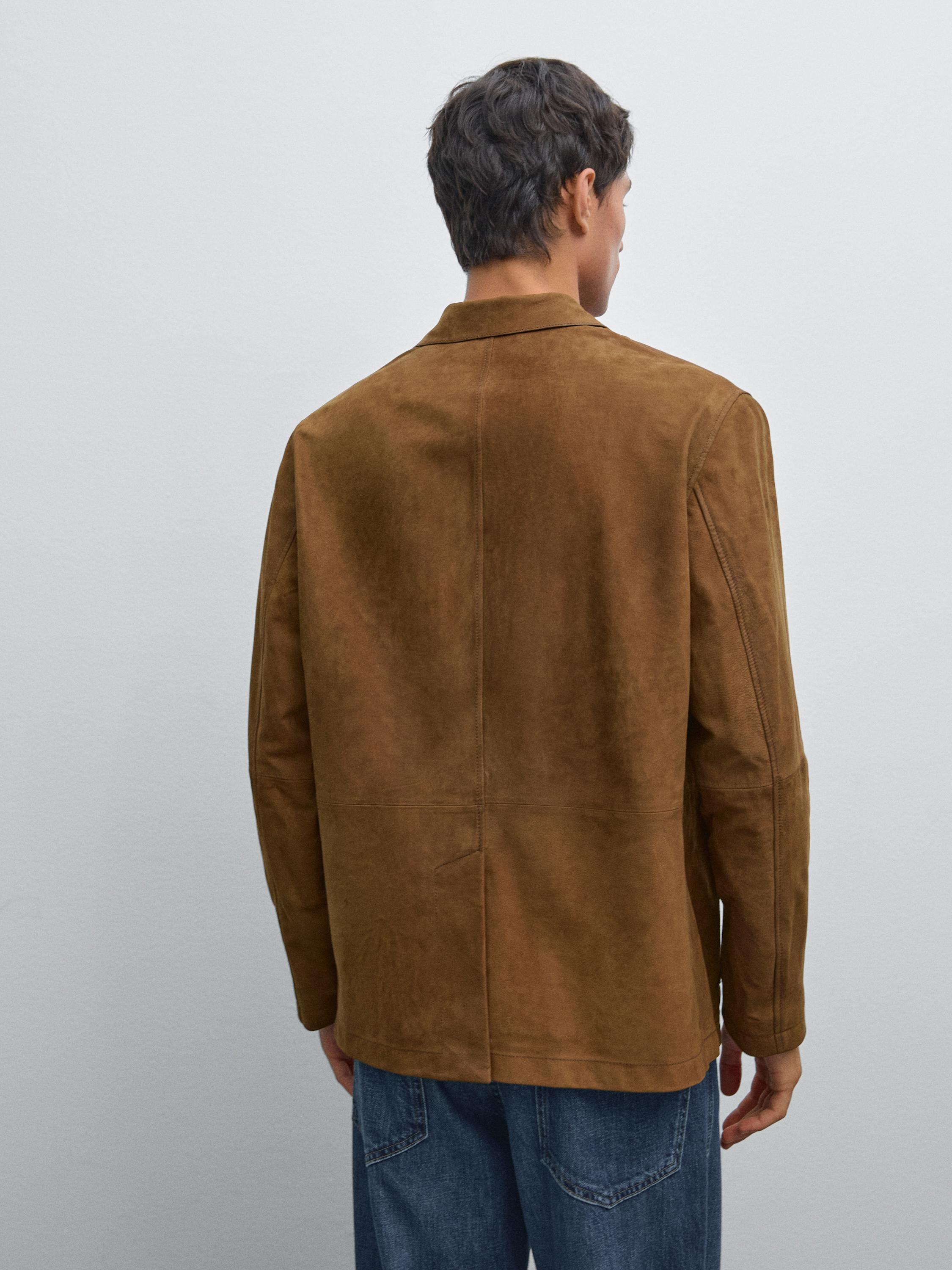 Blazer aus 100 % Nubukleder