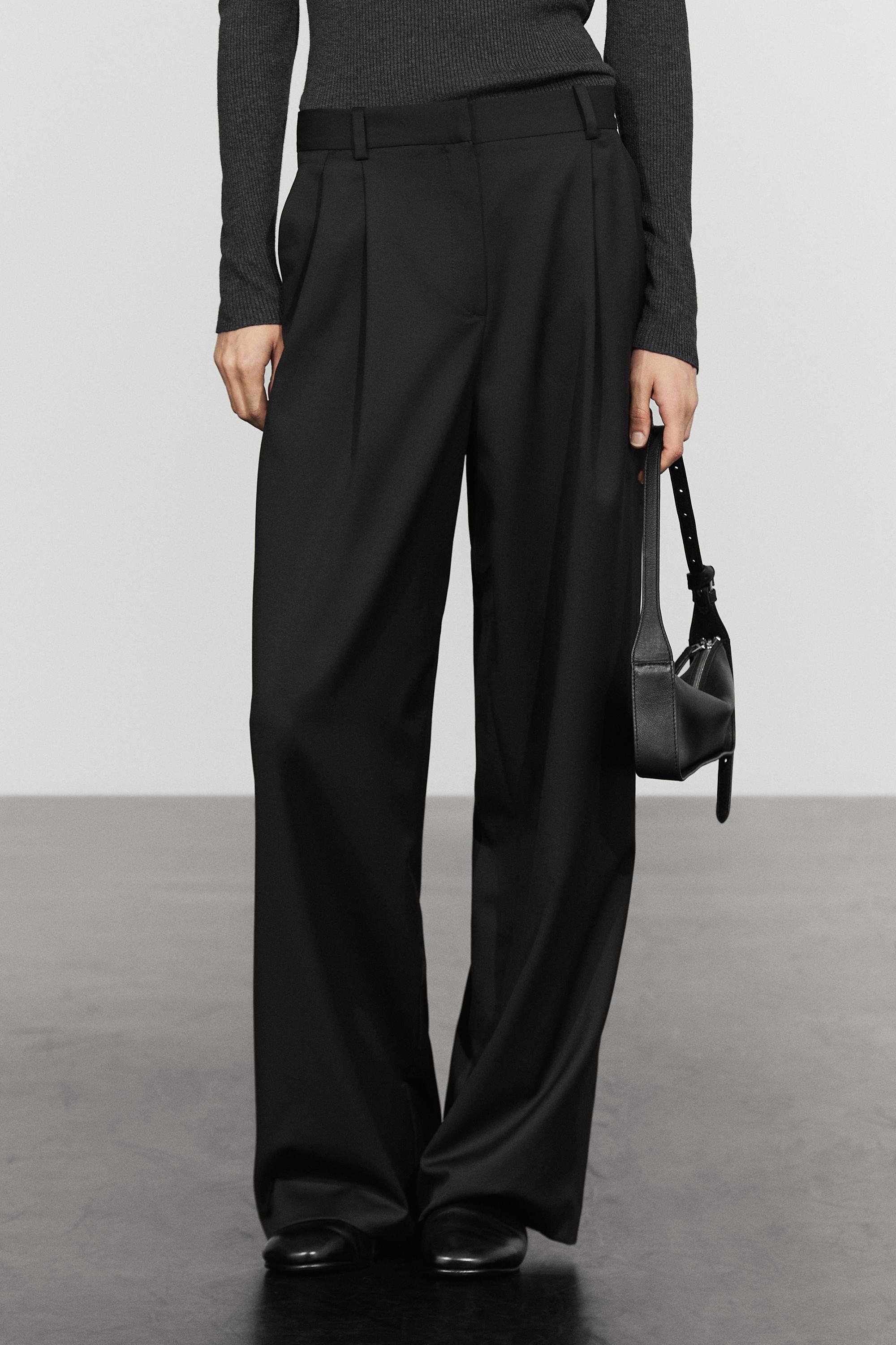 Pantalón pliegues lana extrafina