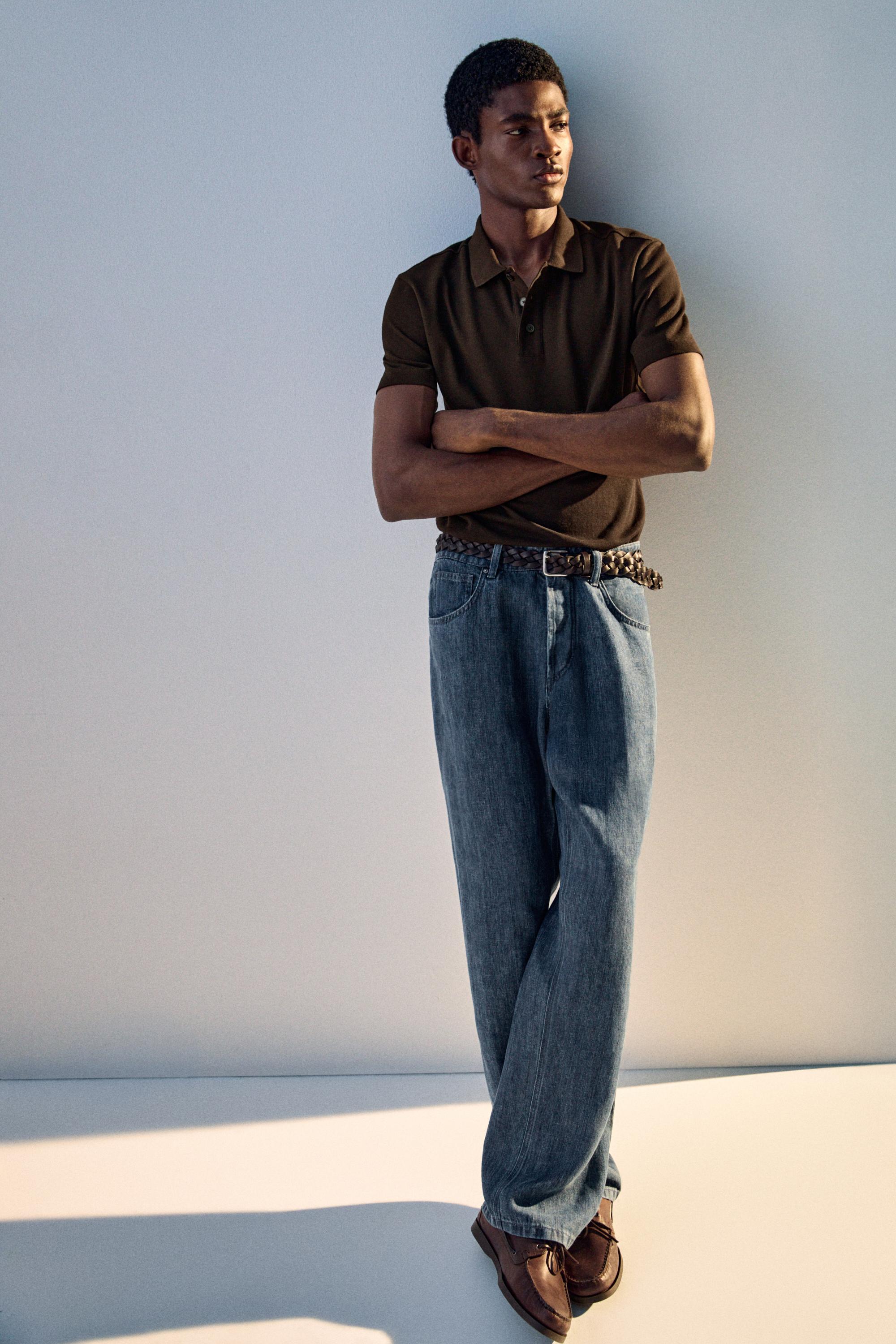 Piqué 100% cotton polo shirt — Chocolate