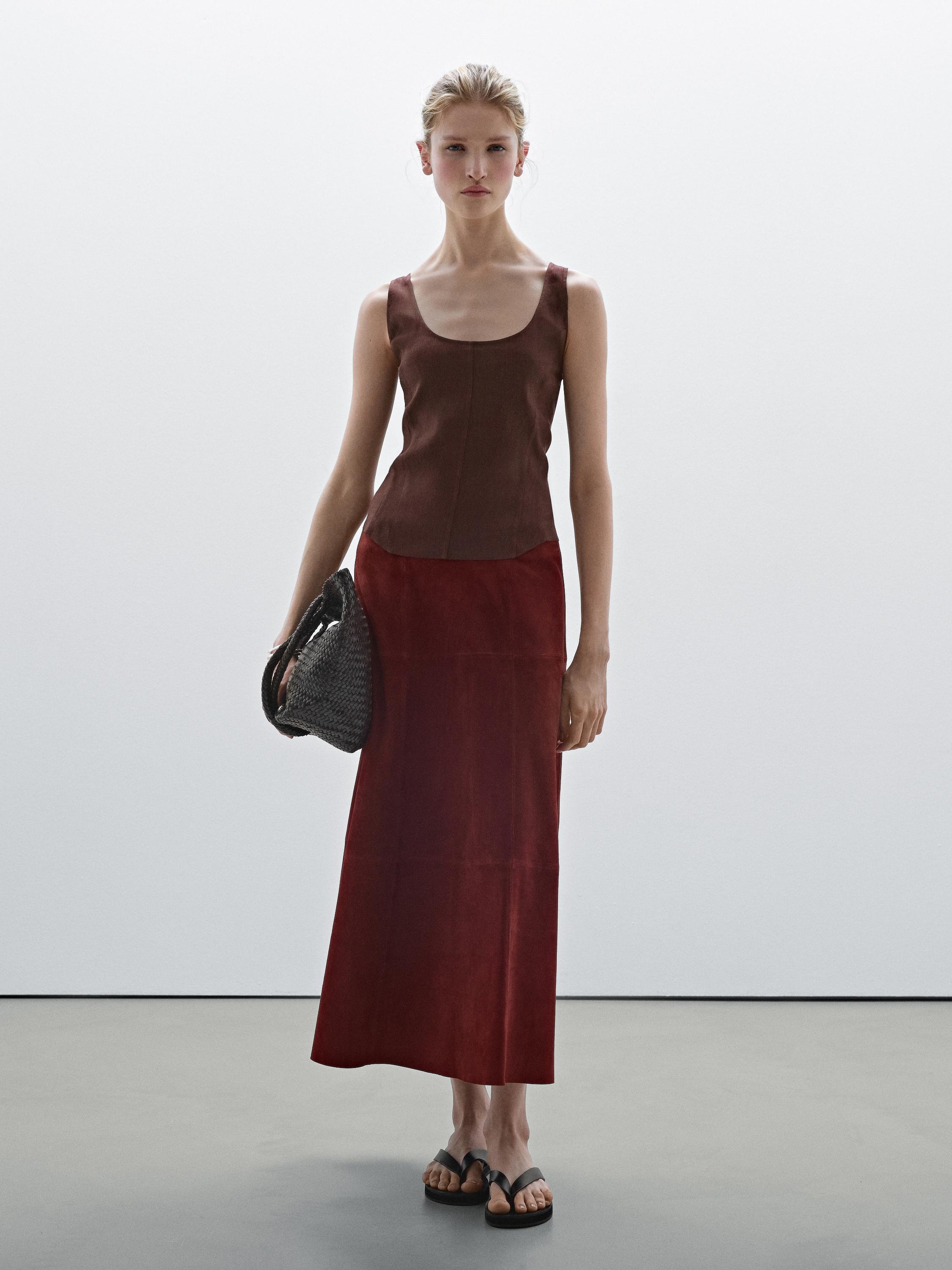 Top tirantes con lino