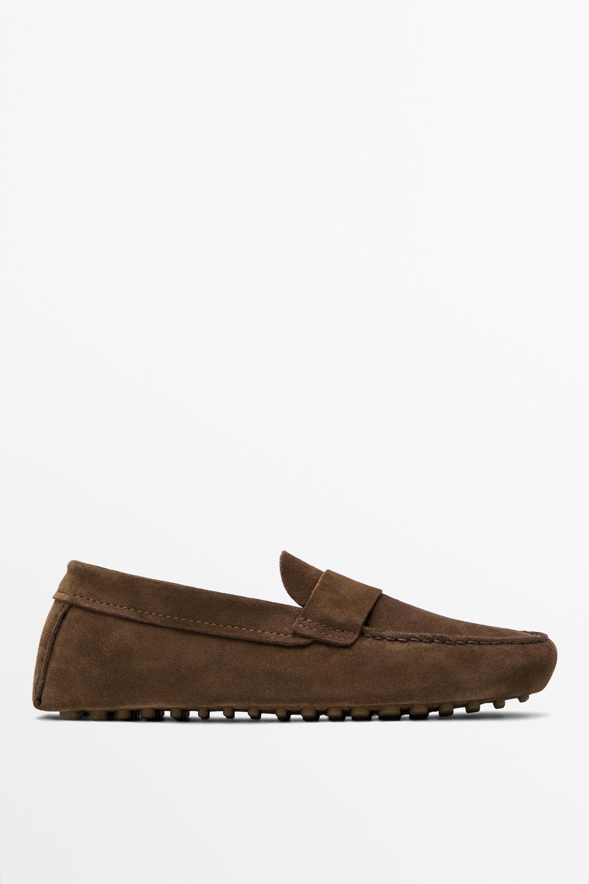 Soft leather ziowa penny loafers — BROWN
