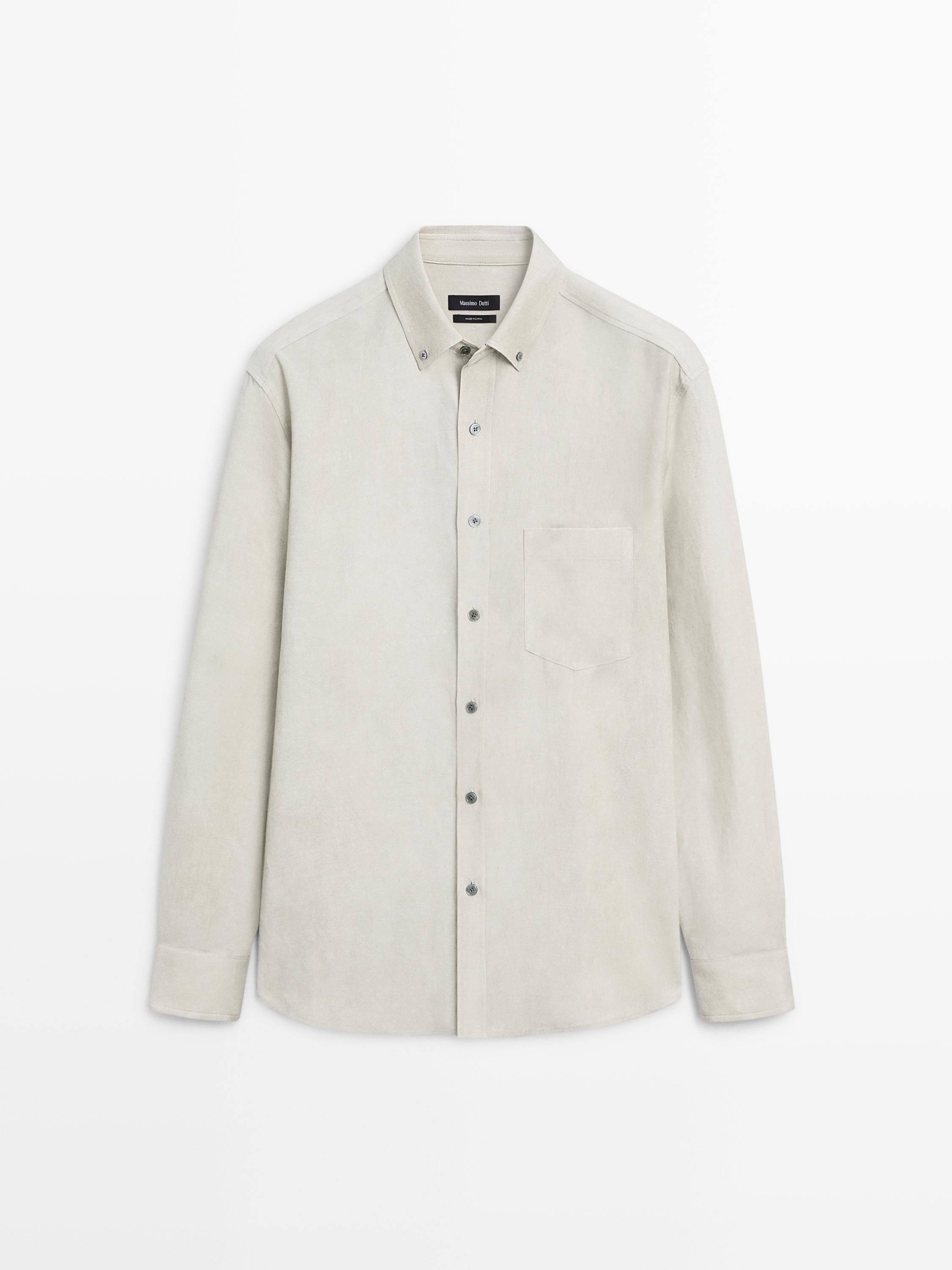 Flowing shirt with pocket — EMERALD