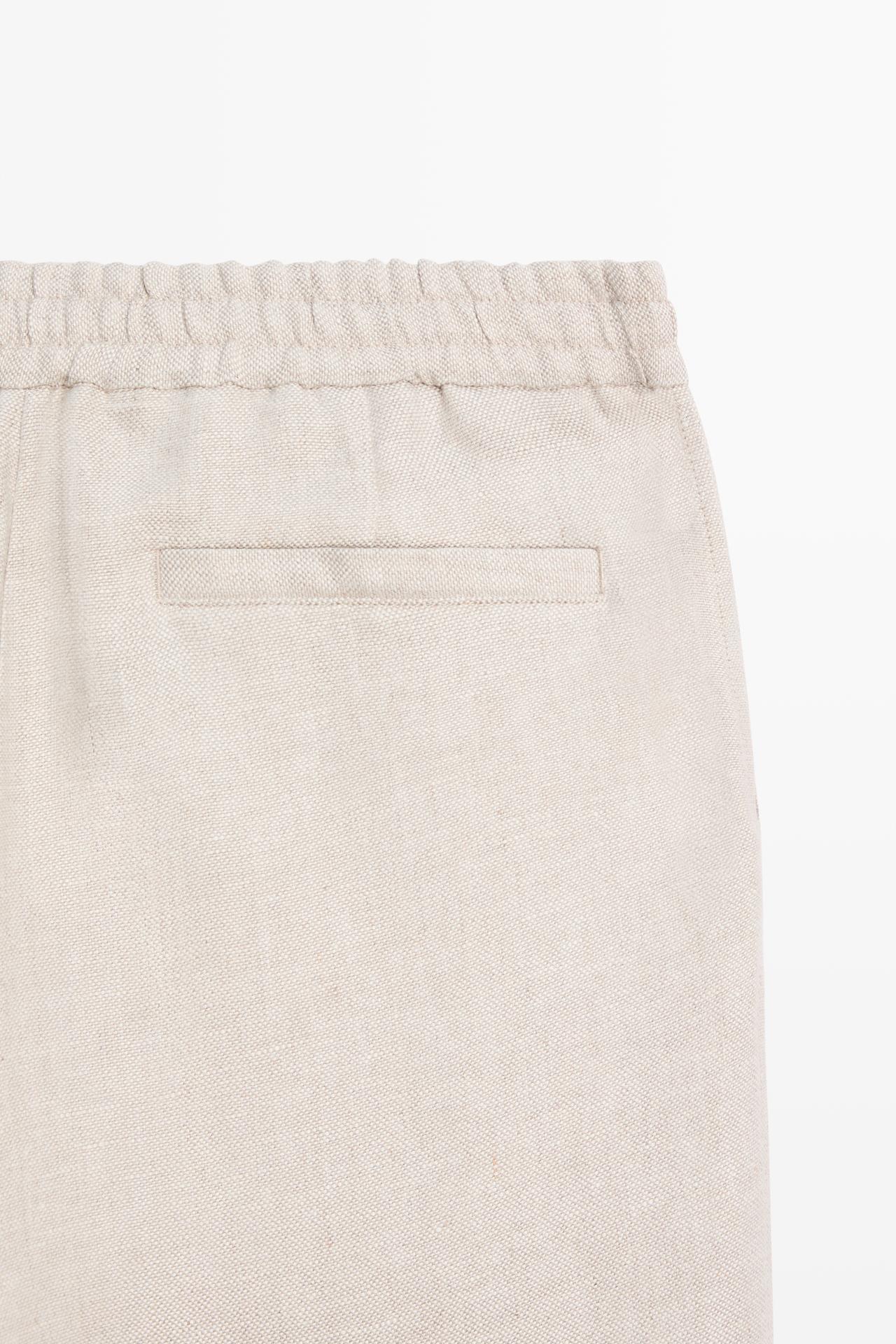 100% linen textured co-ord pants — CREAM